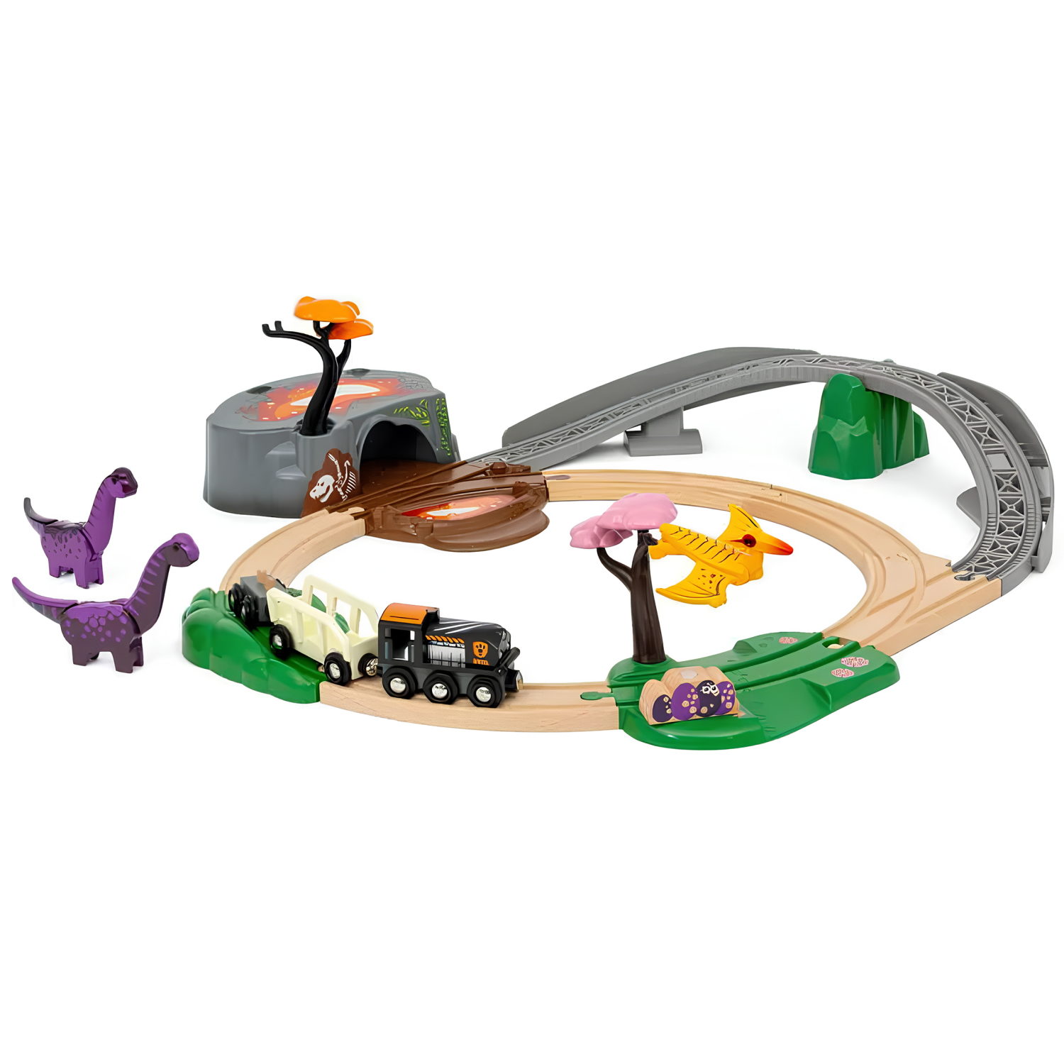 Деревянная железная дорога BRIO "Приключения с динозаврами", 21 элемент