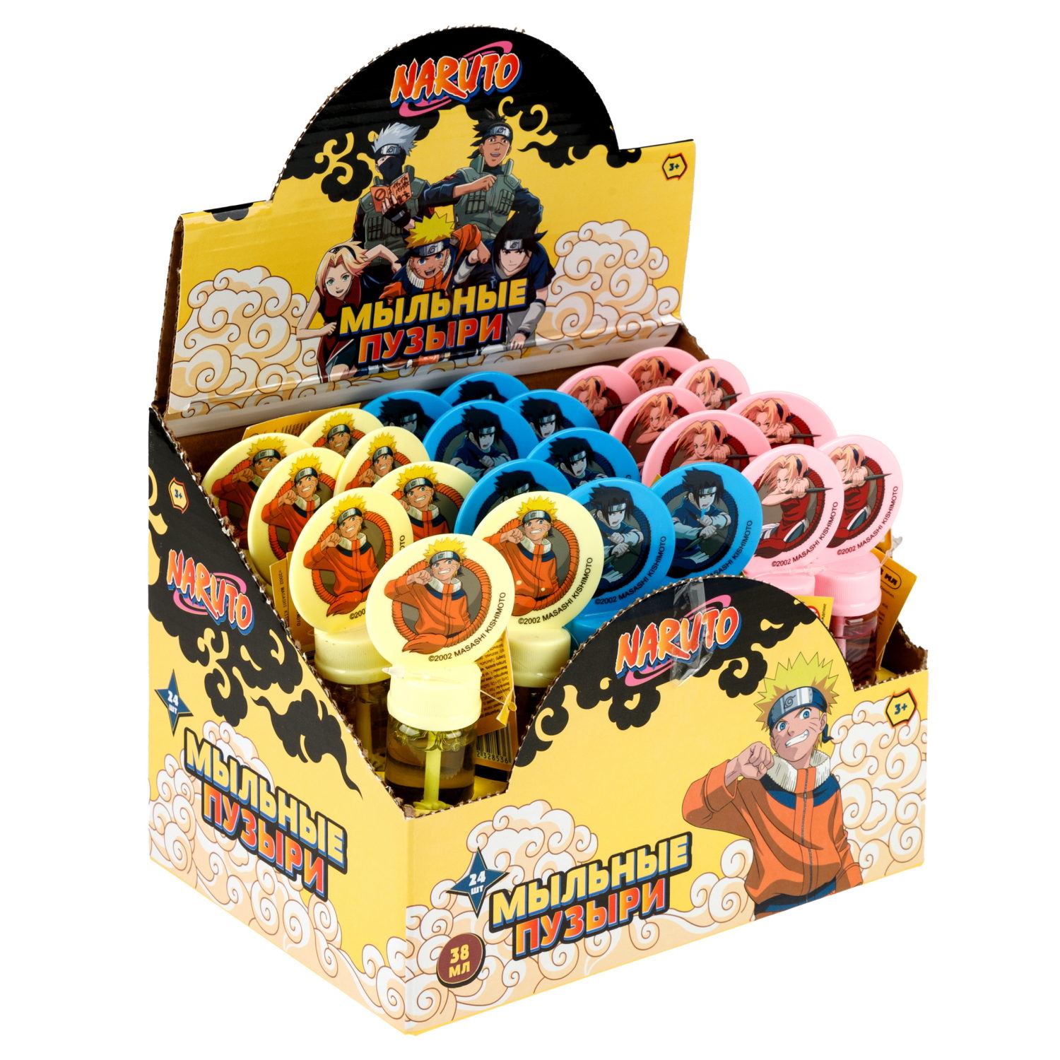 Мыльные пузыри Наруто 1TOY колба с кругляшом, 38 мл