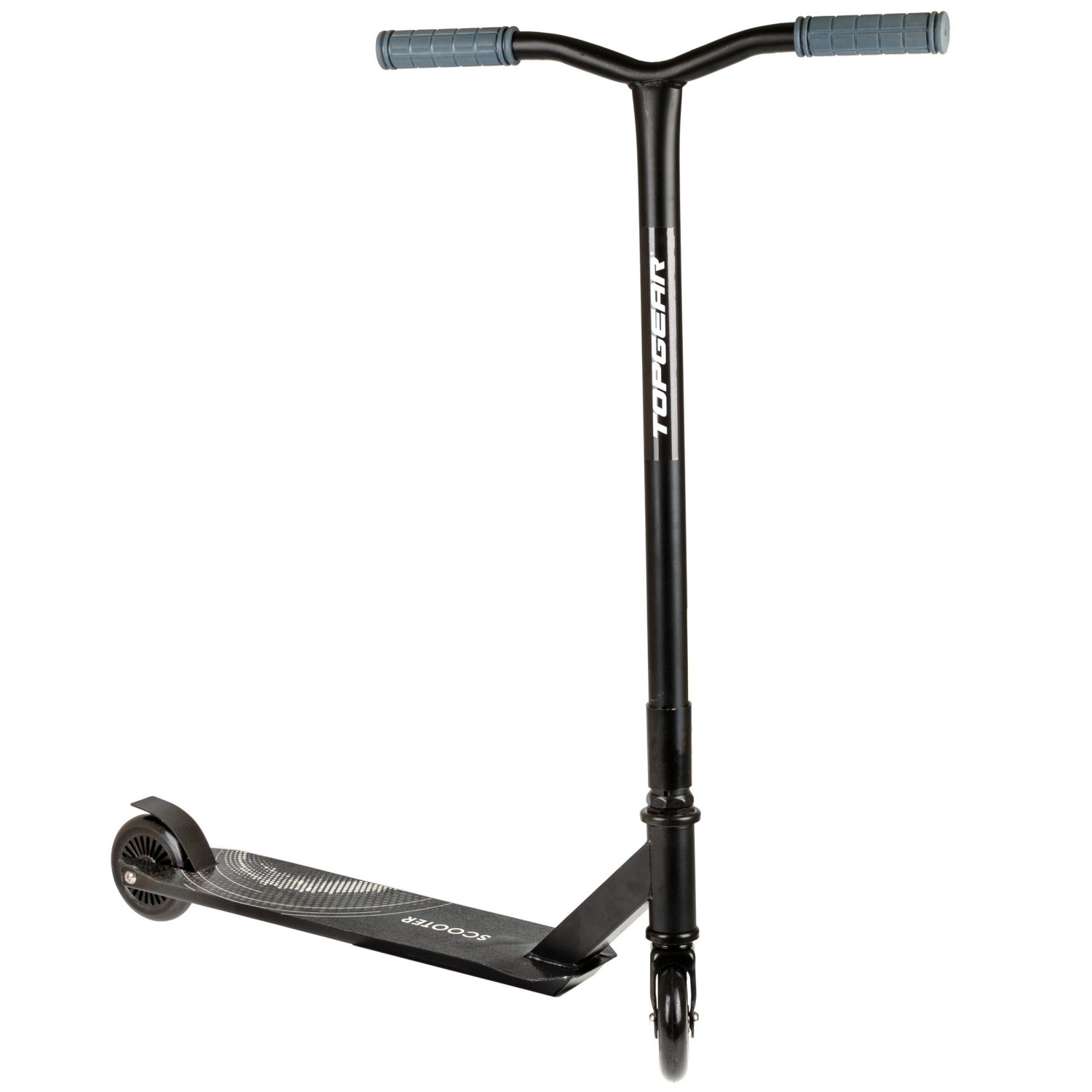 Самокат трюковый Topgear, 2-х кол. PU 2х100 мм, неопреновые грипсы, 65*48*79 см, до 100 кг, черно-серый