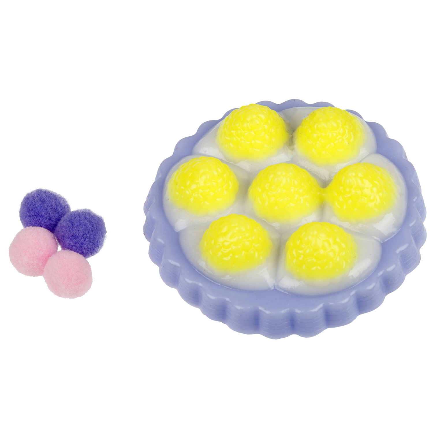 Антистресс-игрушка 1TOY Крутой замес Няшка-вкусняшка клубничное пирожное, 6х6х3 см