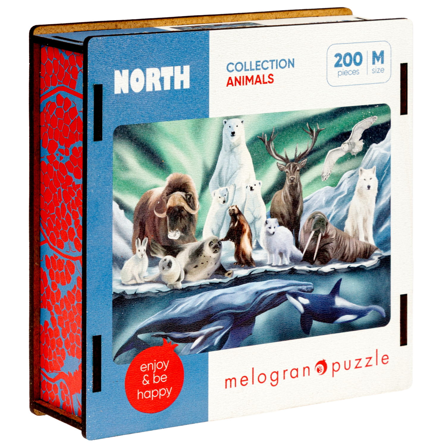 Деревянные пазлы Collection Animals Животные Севера, 80 деталей