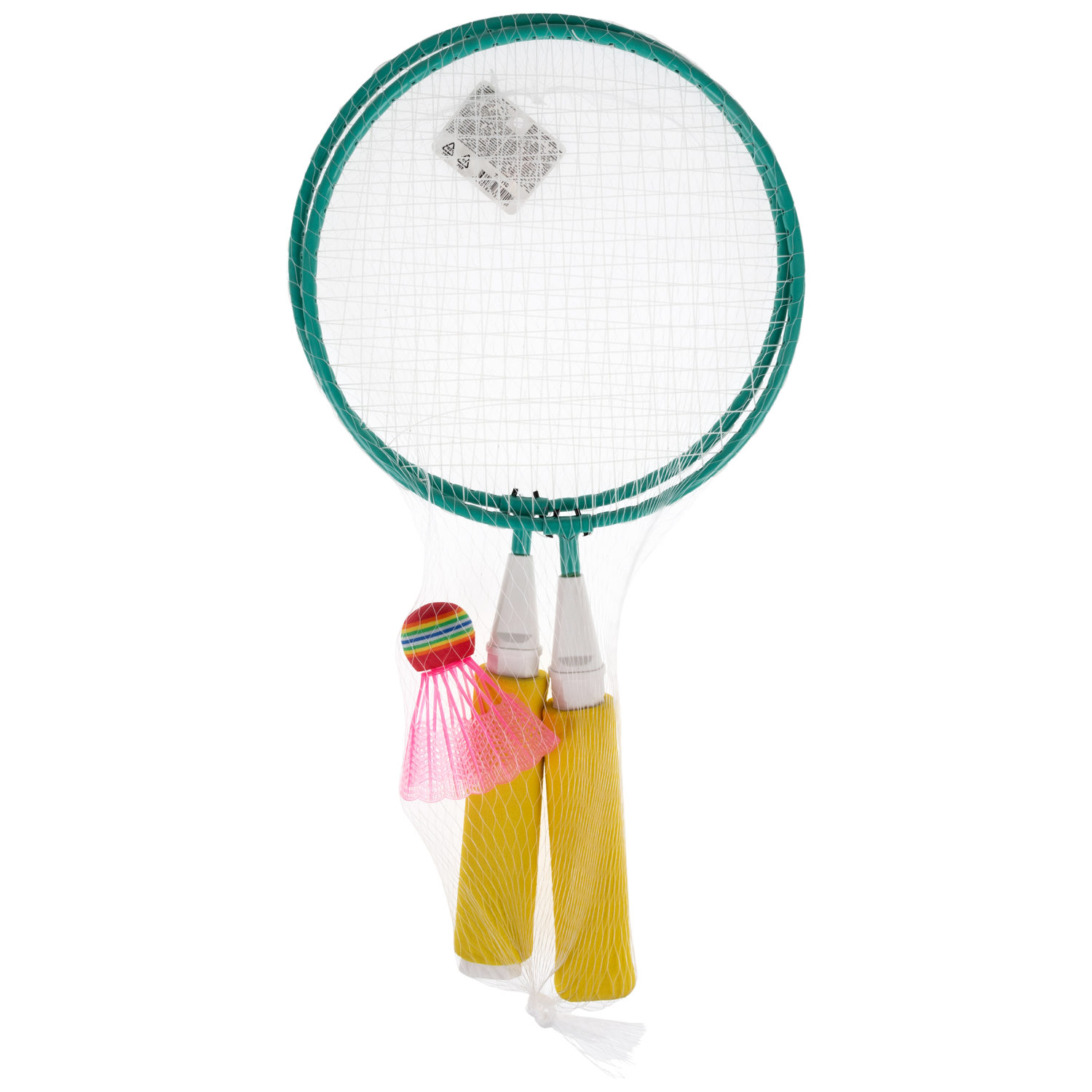 Бадминтон 1TOY 2 ракетки с мягкими ручками, 1 волан, в ассортименте
