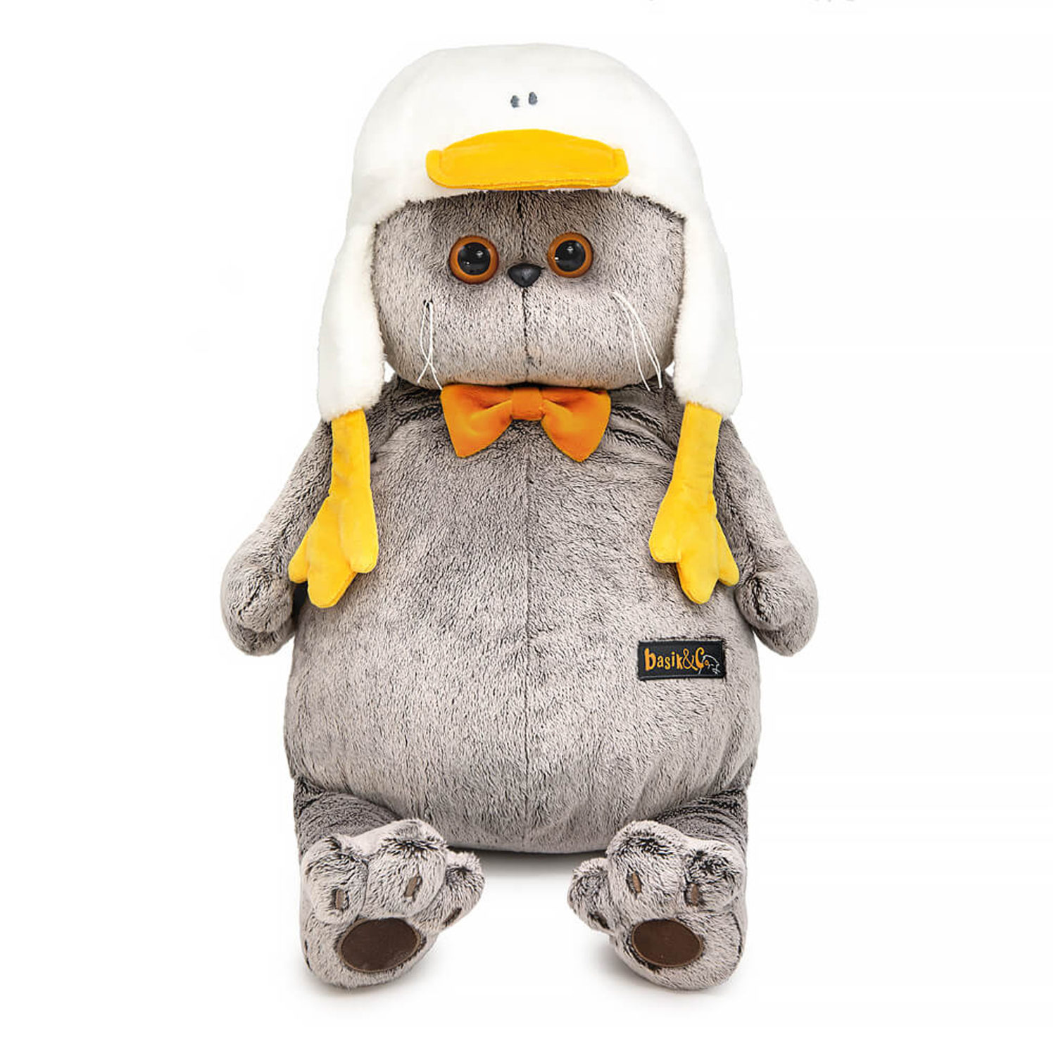 Мягкая игрушка Кот Басик в шапке Гусик, 47 см