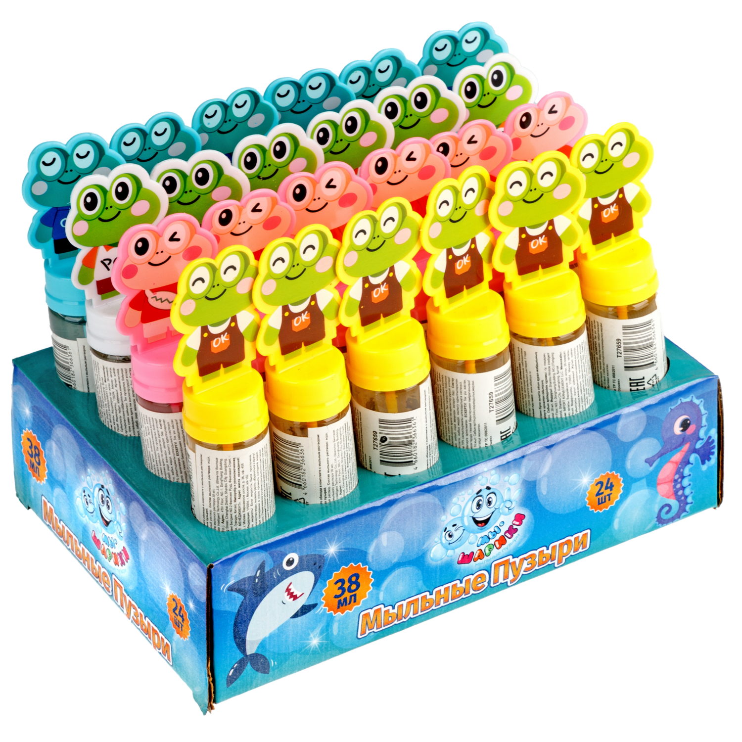 Мыльные пузыри 1TOY Мы-шарики! Лягушата, 38 мл
