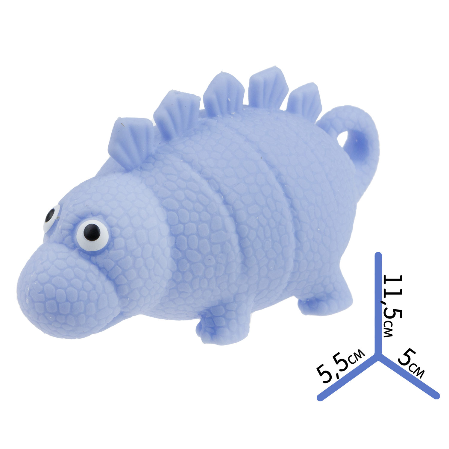 Антистресс-игрушка для рук 1TOY Крутой замес Динозавр стегозавр, голубой
