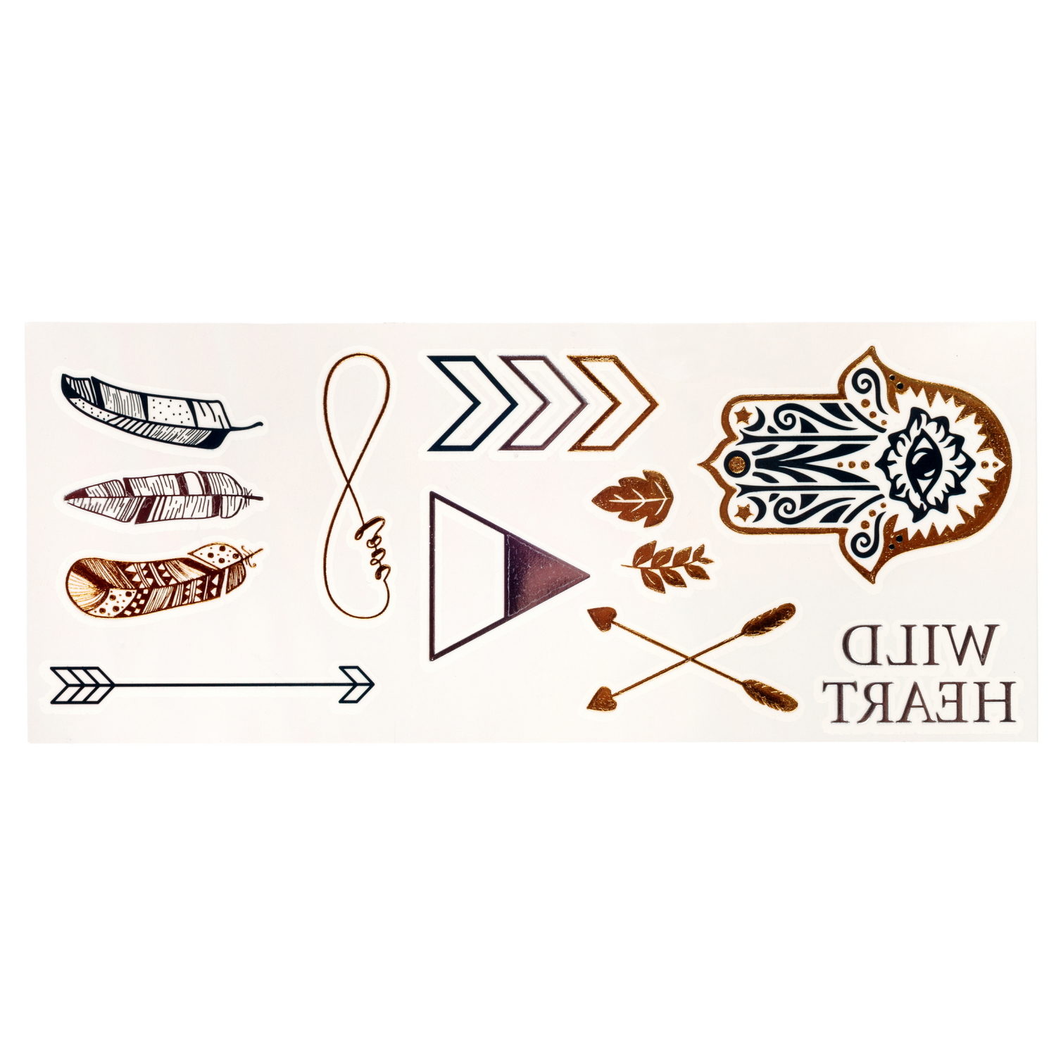 Lukky Бьюти-Дизайн с тату ручками, трафаретами и переводными блестящими тату