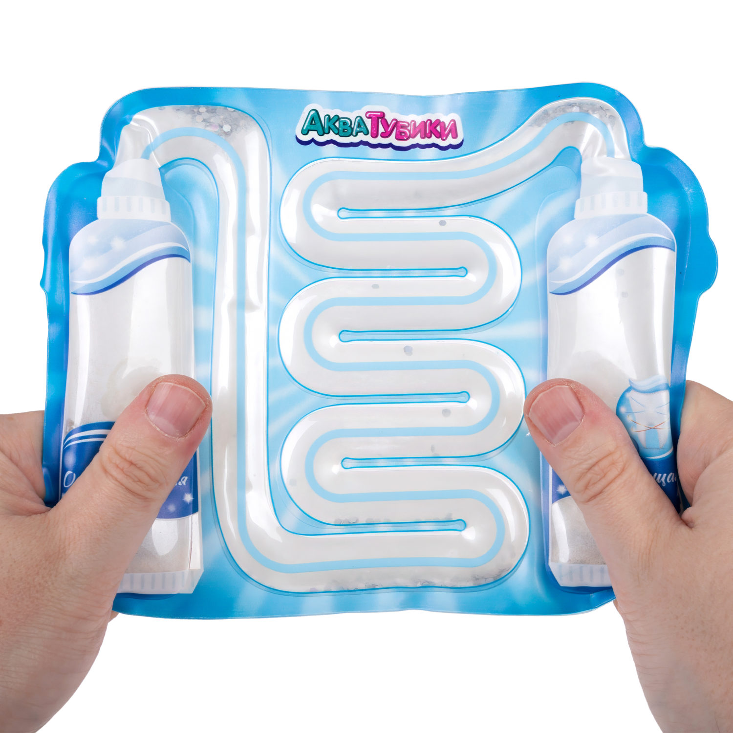 Акватубики 1TOY Зубная паста Отбеливающая, антистресс переливайка