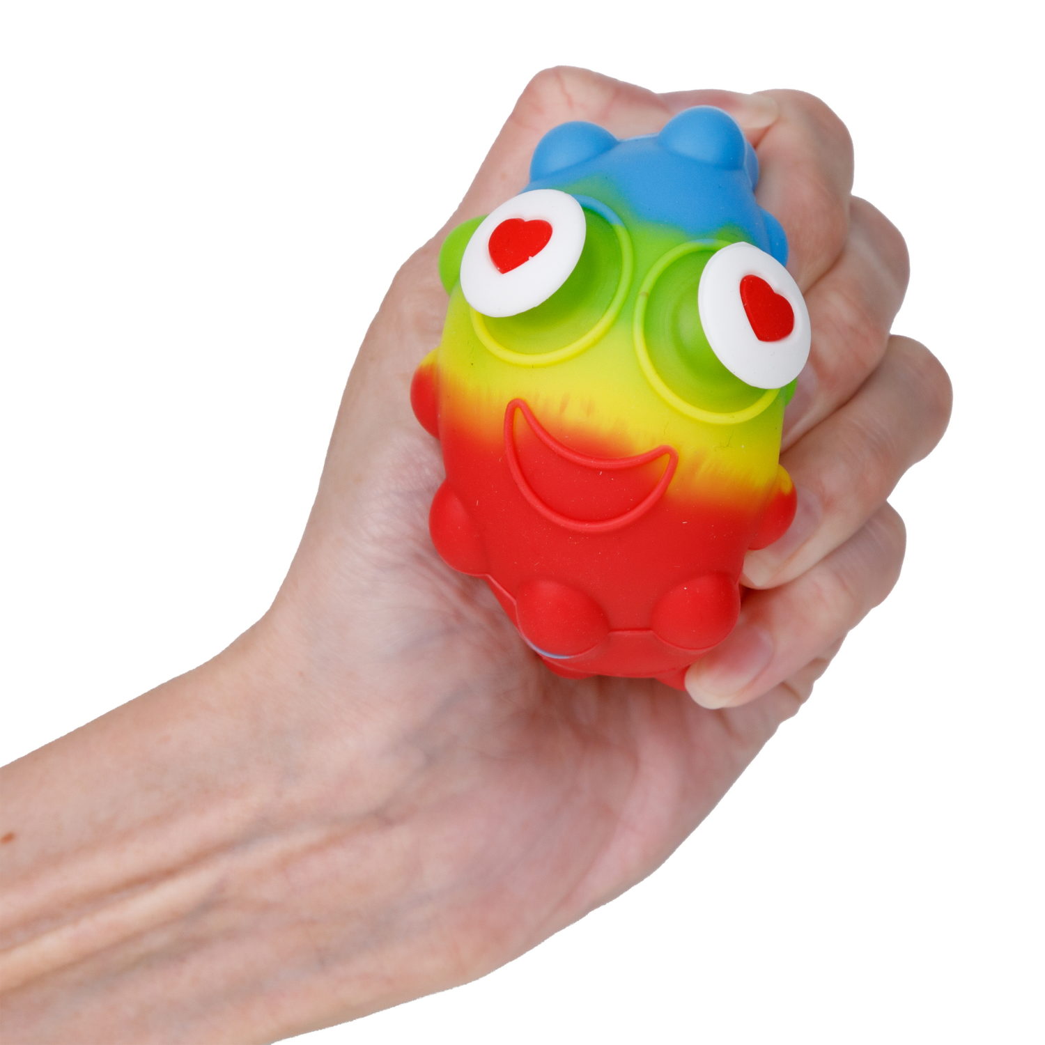 1toy Жмяка Hit Pop It "Смайлик" 7 см, 6 видов, 12 шт. в д/б