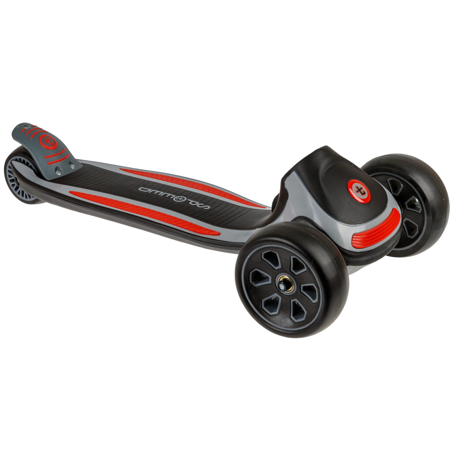 Самокат Top Gear, упр. накл., 3-х кол. PU 2*110/80 мм, складной, регулировка высоты руля, 63*30*102 см, TPR грипсы, черно-красный