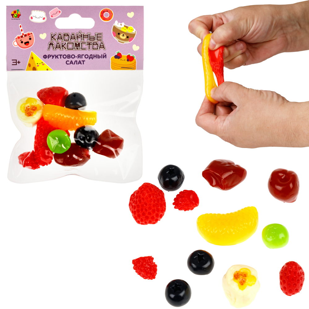 Таба сквиш 1TOY Крутой замес Фруктово-ягодный салат
