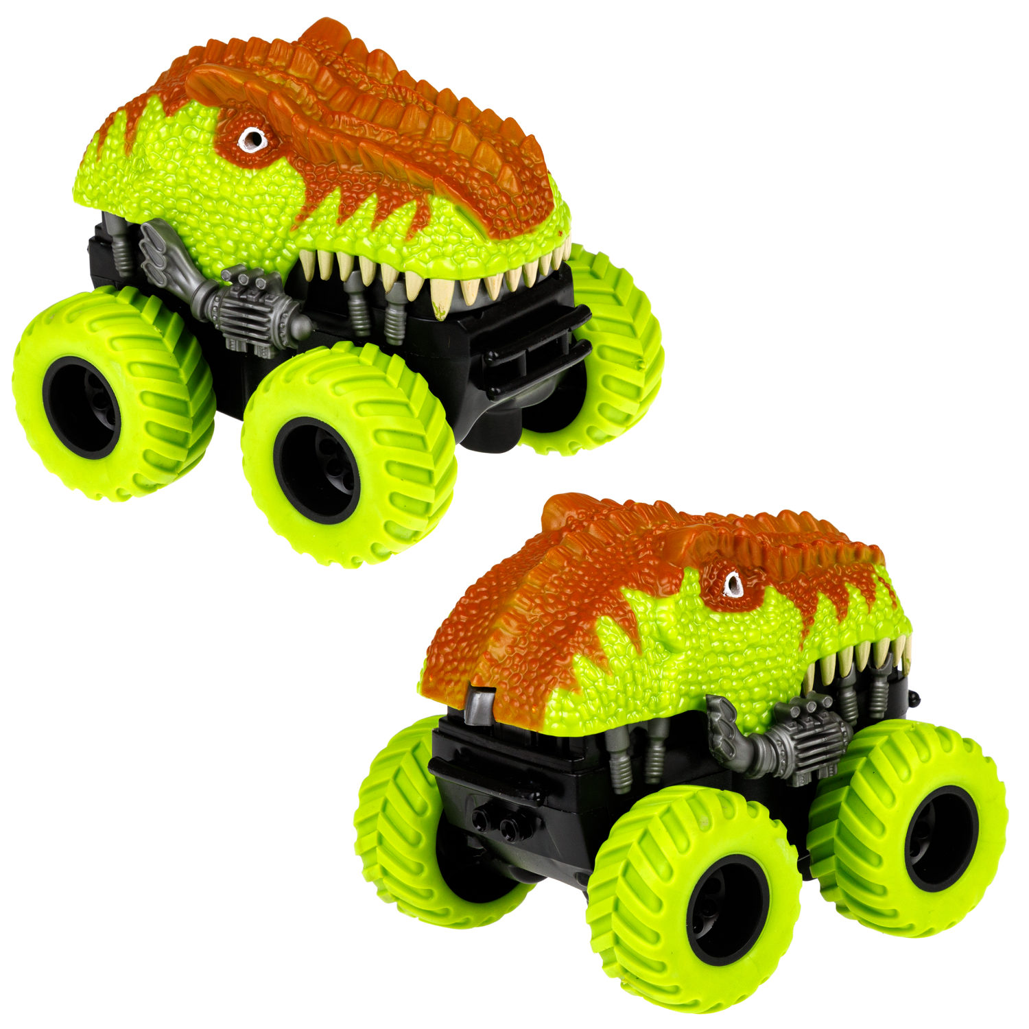 1TOY NEXTREME Гибкий трек Динопарк, 112 деталей, машинка с динозавром, сменный кузов, 2 стойки