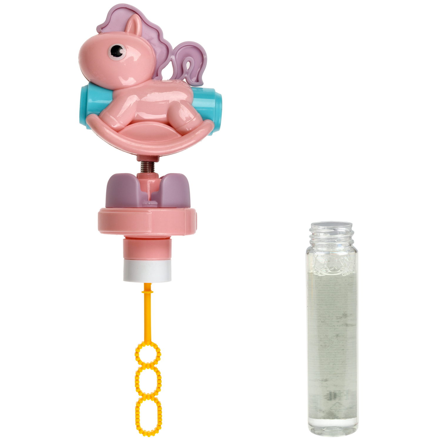 Мыльные пузыри с игрушкой-качалкой 1TOY Мы-шарики! Пони, 40 мл, 3 цвета в ассортименте