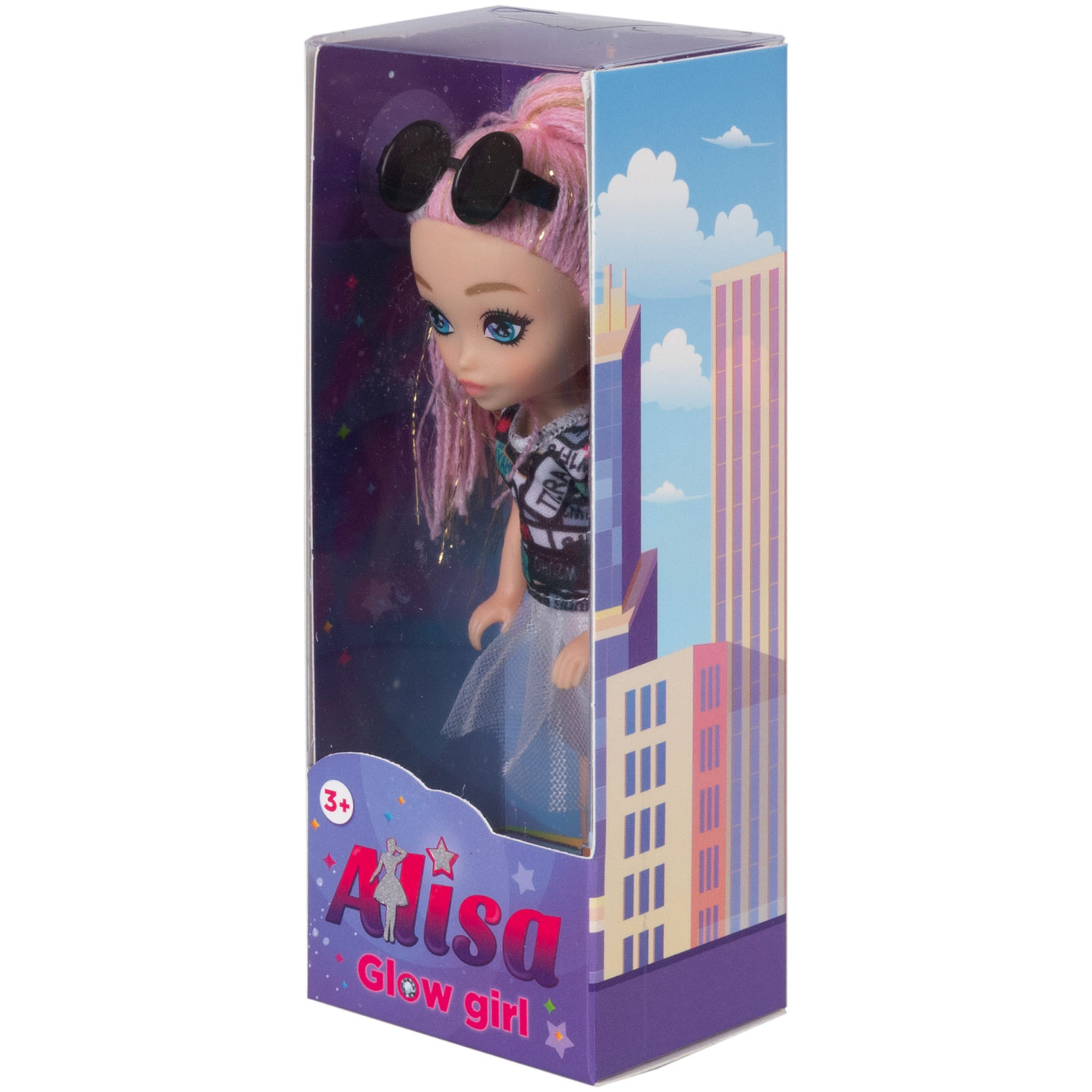 Кукла 1TOY ALISA GLOW GIRL, с яркими волосами, 15 см