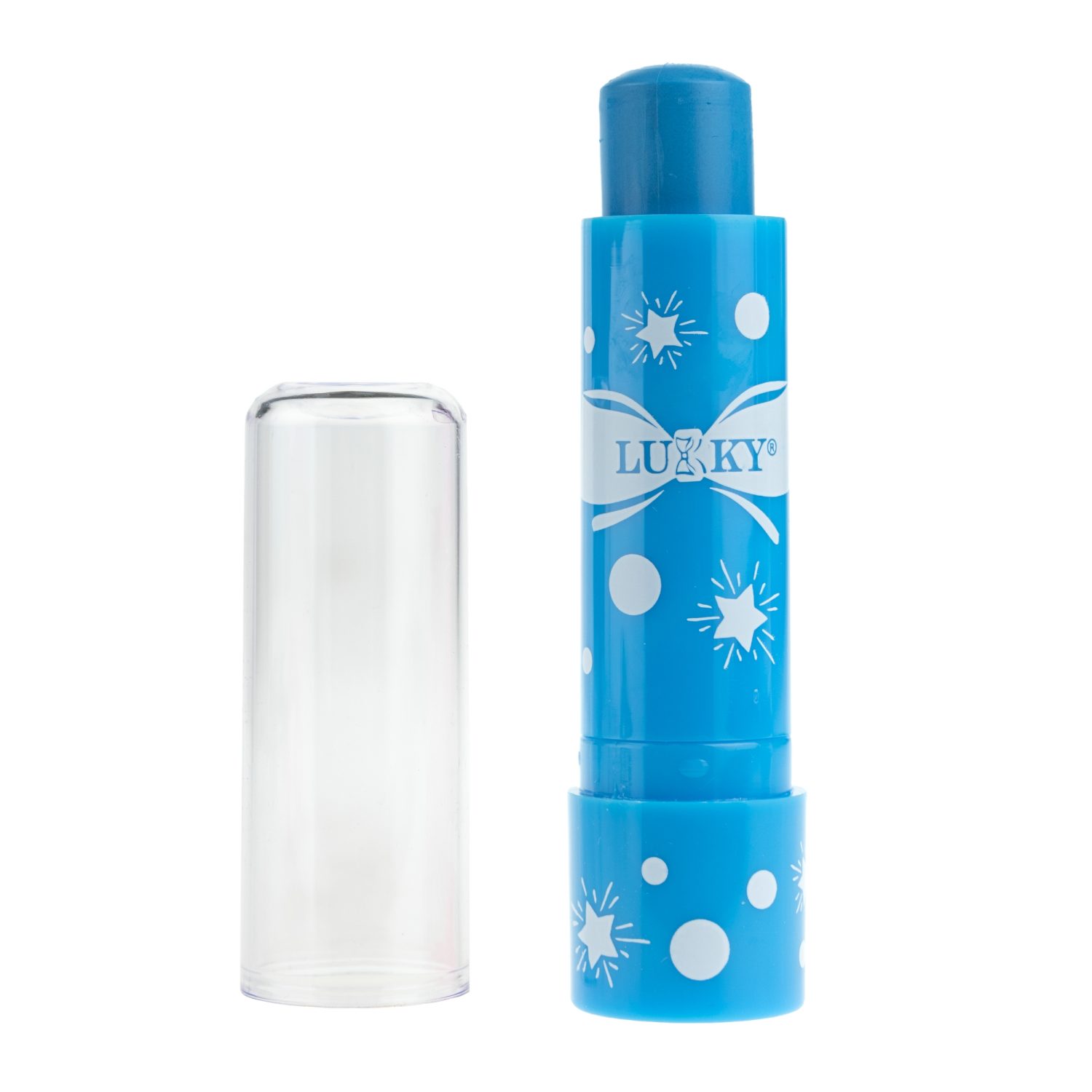 Lukky Мелок для волос с блестками с ароматом клубничного пончика 3,4 г, синий, блистер