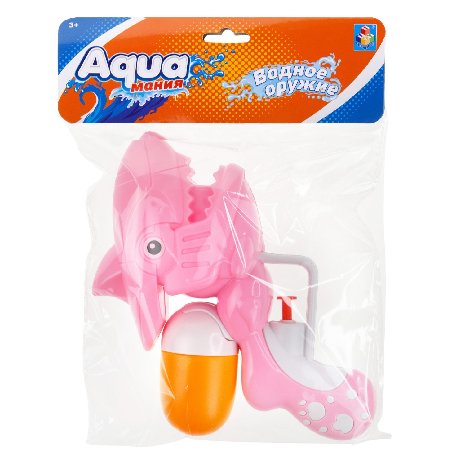 Водный пистолет 1TOY Аквамания, 15х14,5х4,8 см