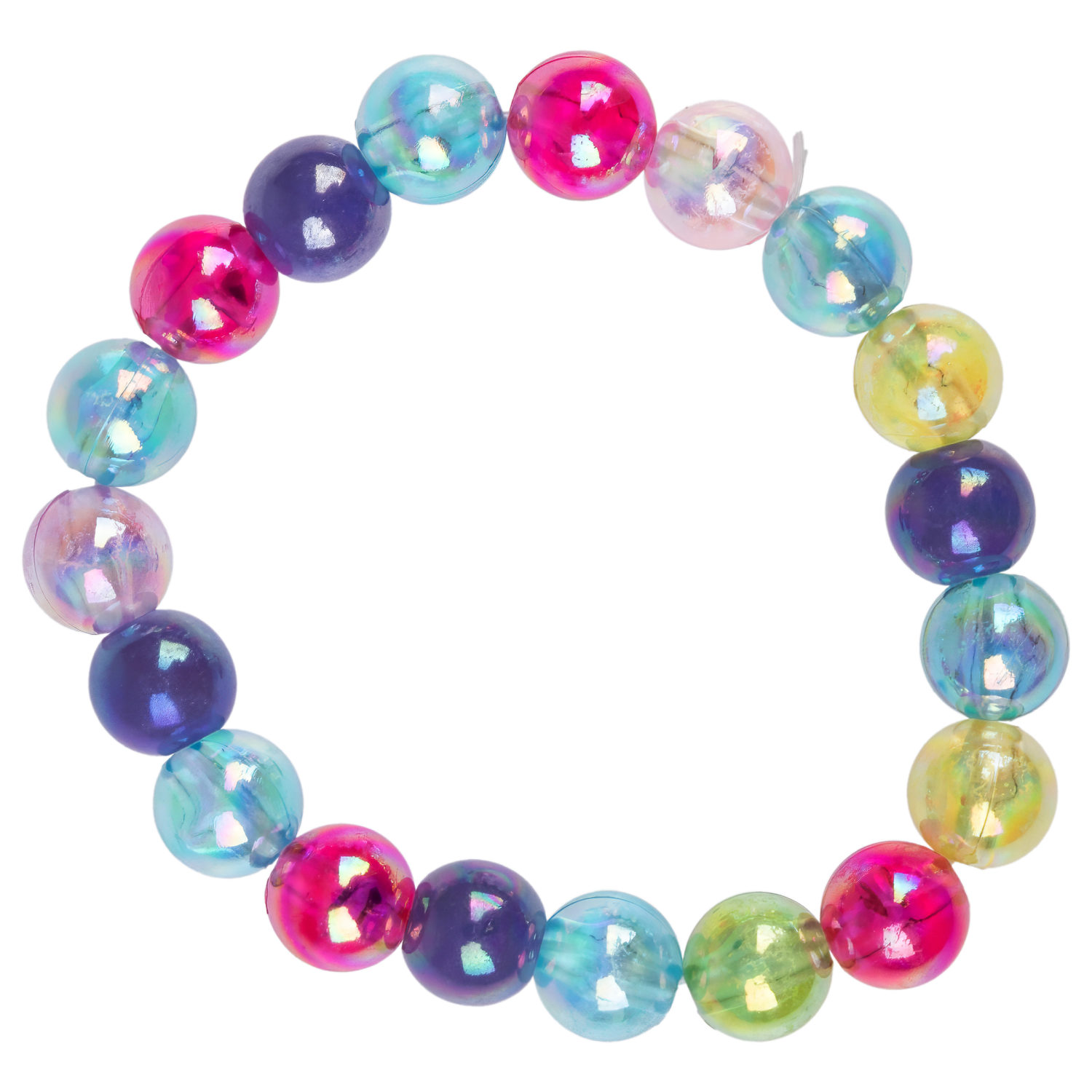 Набор украшений из цветных бусин Lukky Fashion, 3 браслета и клипсы "Сердечко"