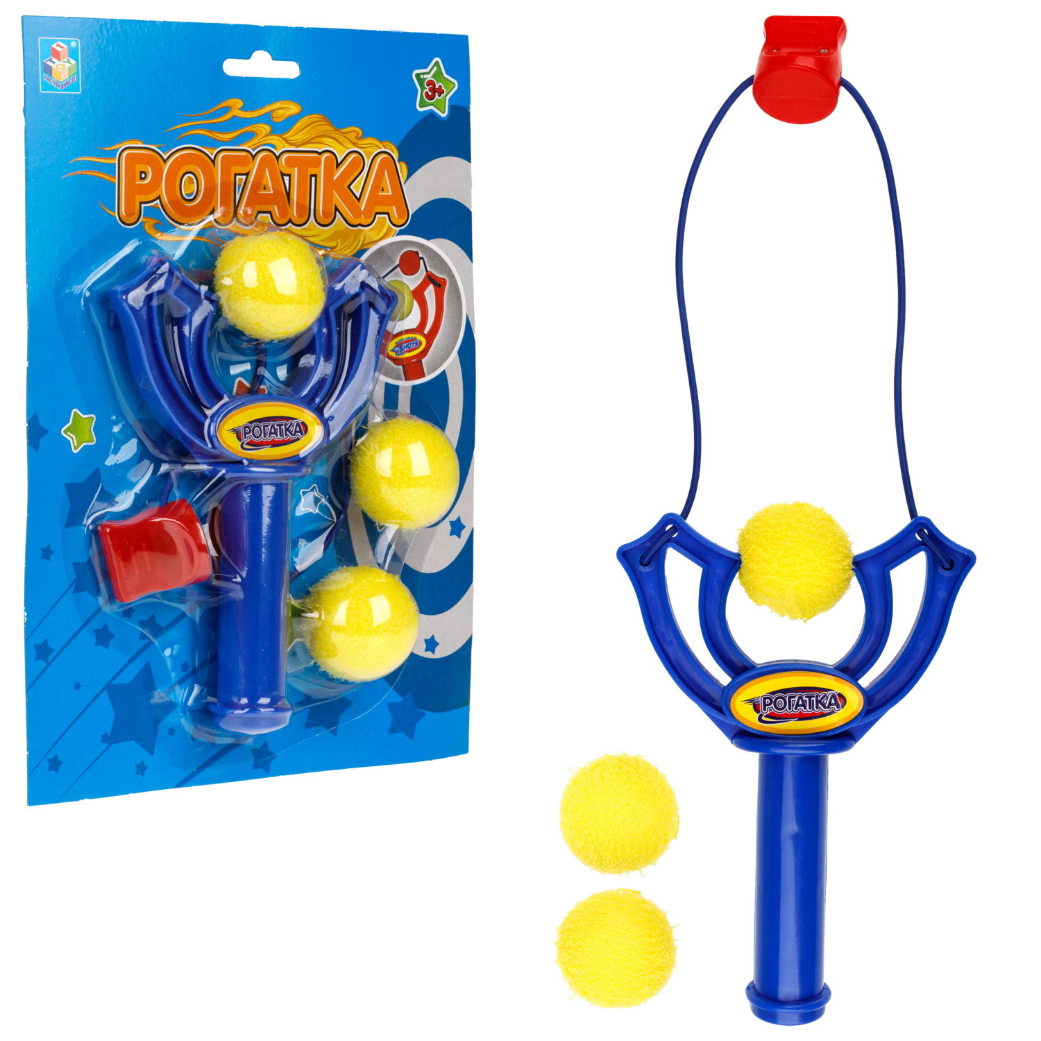 1toy Рогатка с 3 шариками, блистер