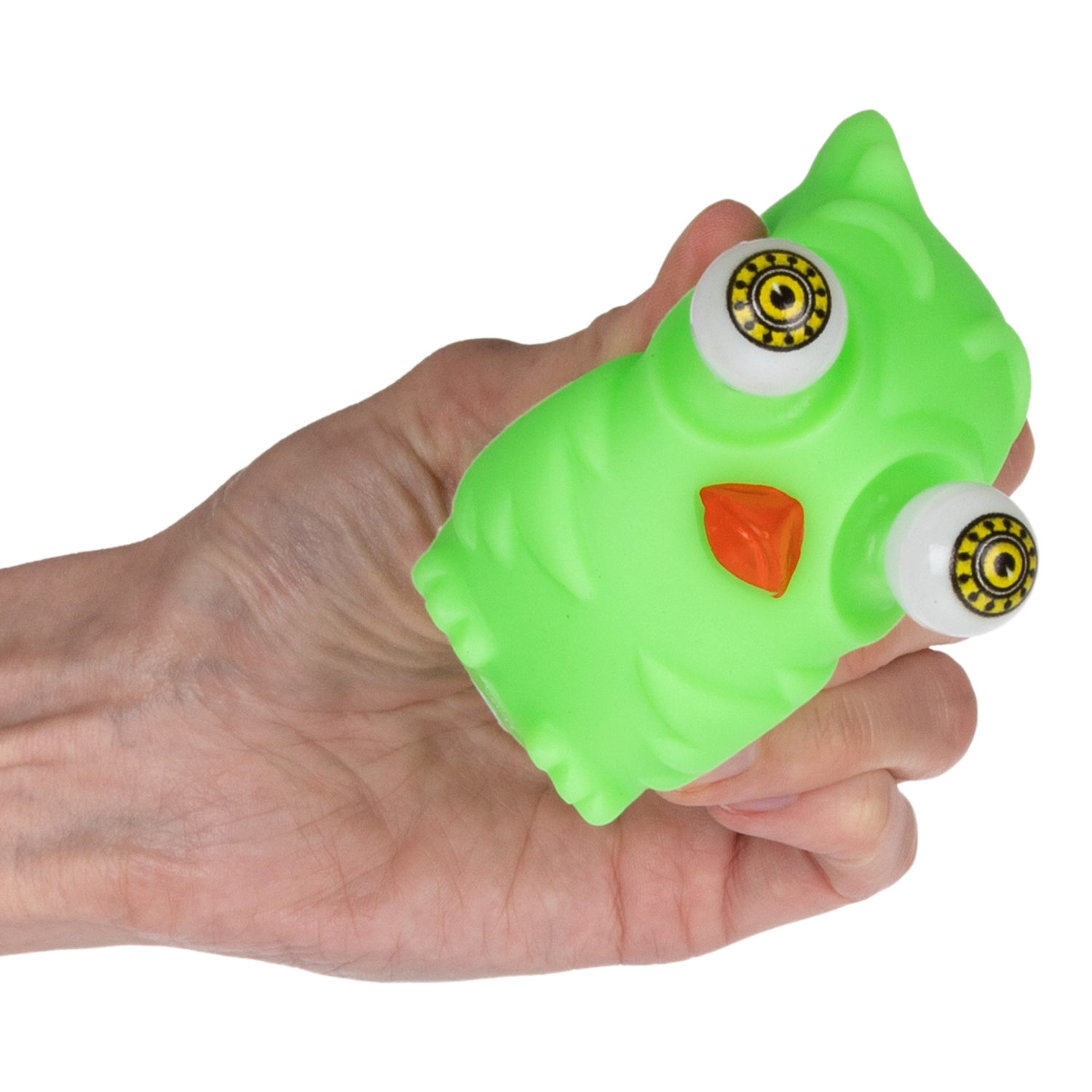 1TOY Пучеглаз-антистресс "Птицы" 7х6x5 см, зелёный