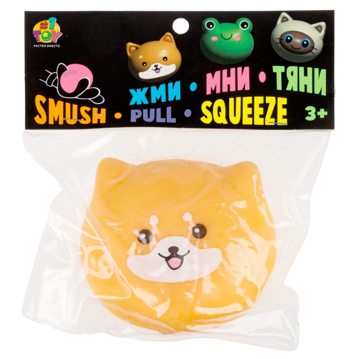 Антистресс-игрушка 1TOY Крутой замес Звери, в ассортименте корги, лягушка, кот, 7,5х7х5 см