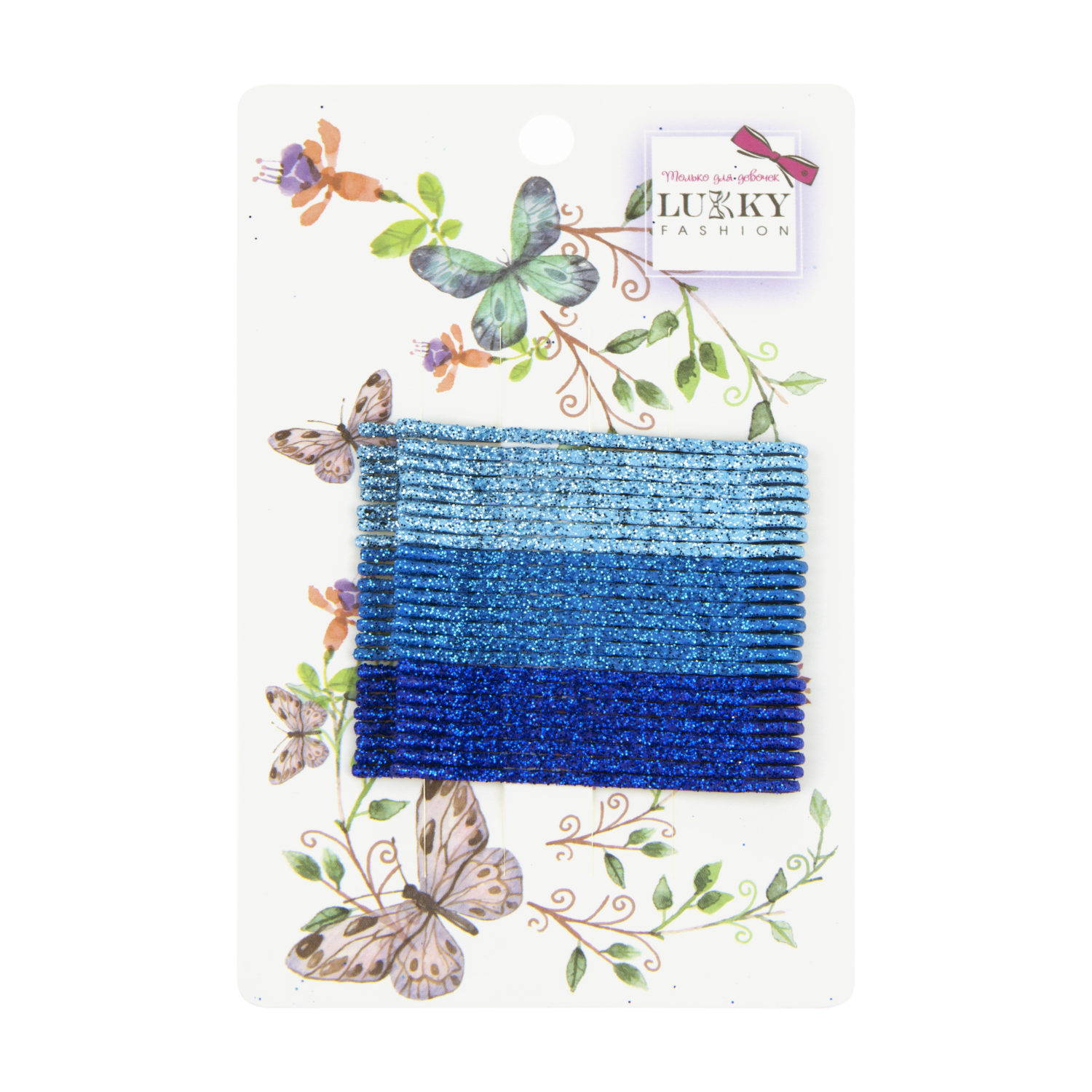 Lukky Fashion набор невидимок для волос, блестящие, 24 шт, 3 цветав наборе, цвета в ассортименте