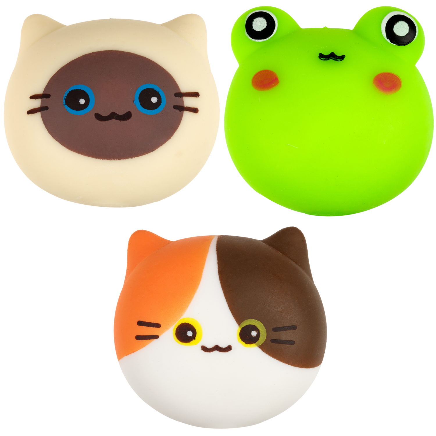 Антистресс-игрушка 1TOY Крутой замес Звери, в ассортименте корги, лягушка, кот, 7,5х7х5 см