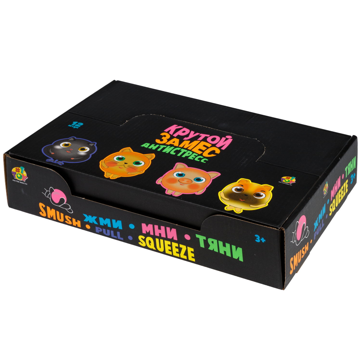 Игрушка-антистресс 1TOY Крутой замес Звери,  7х7х6 см