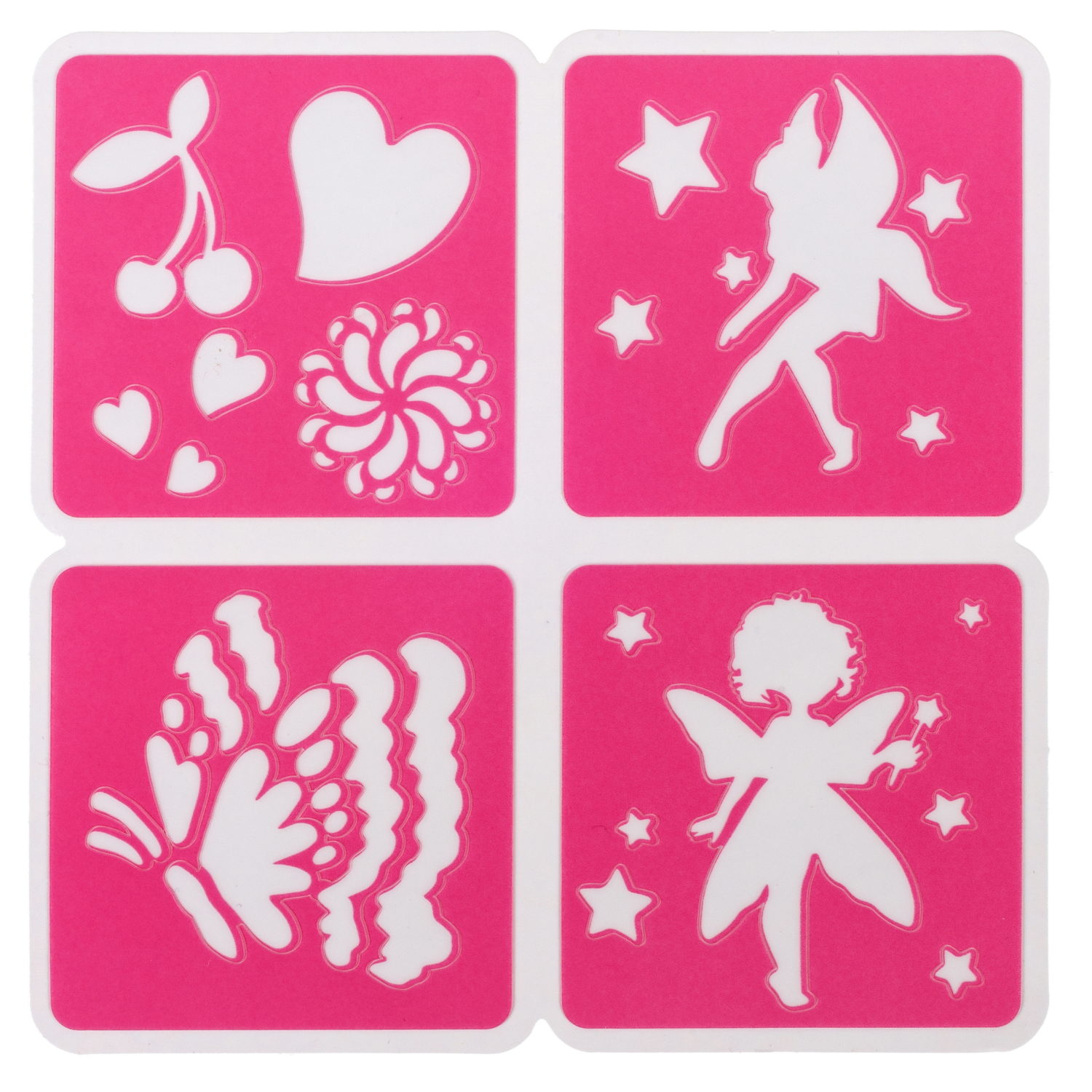 Lukky Бьюти-Дизайн Крылья Бабочки  с тату ручками, трафаретами и переводными блестящими и акварельными тату