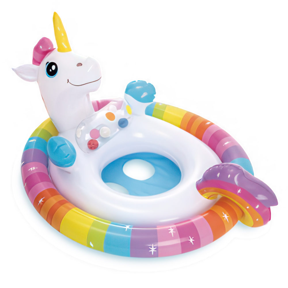 Круг для плавания детский с сидением Intex Единорог, 3 - 4 года
