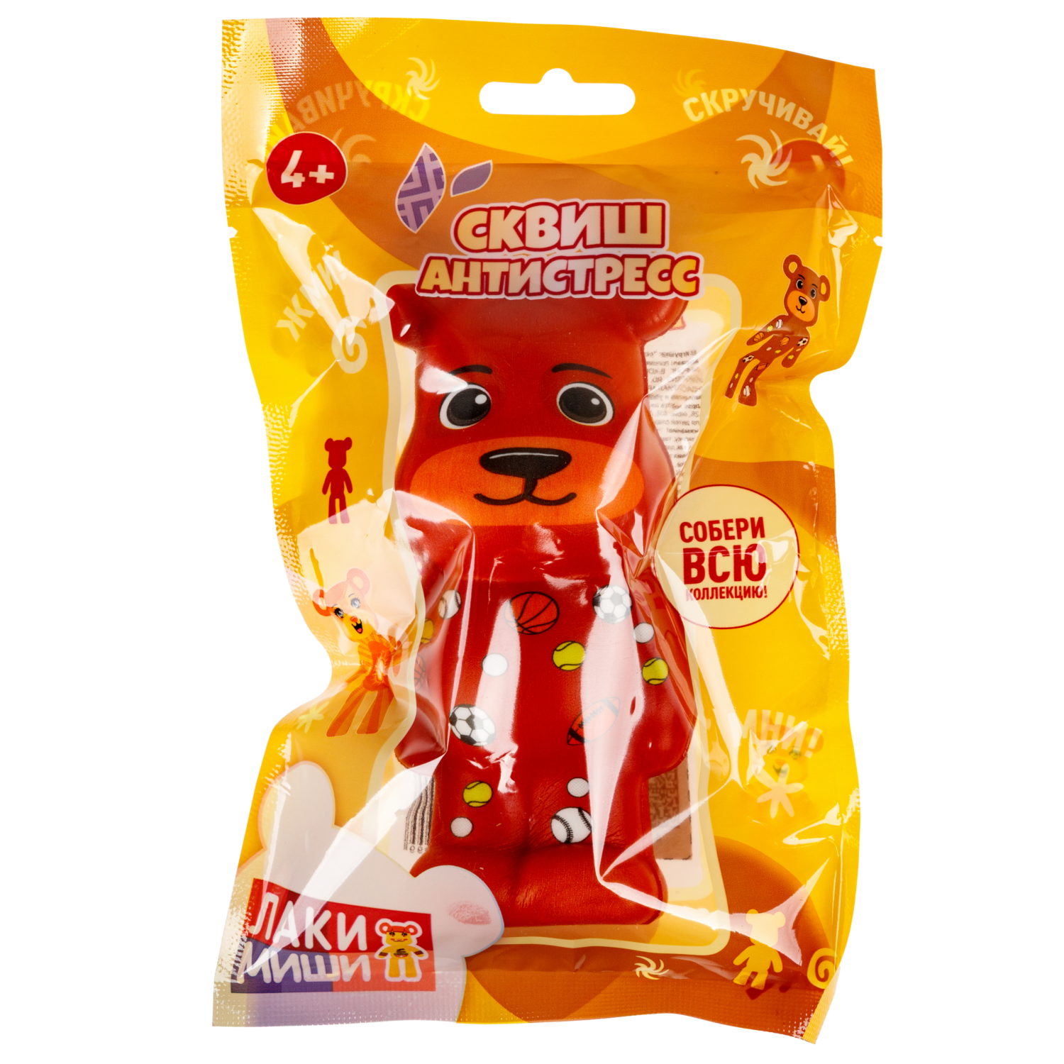 Сквиш Лакимиши, 12,5 см, 12 цветов в ассортименте