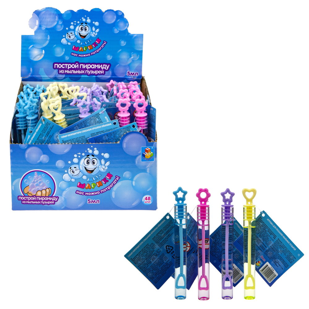Нелопающиеся мыльные пузыри 1TOY "Мы-шарики!", 5 мл