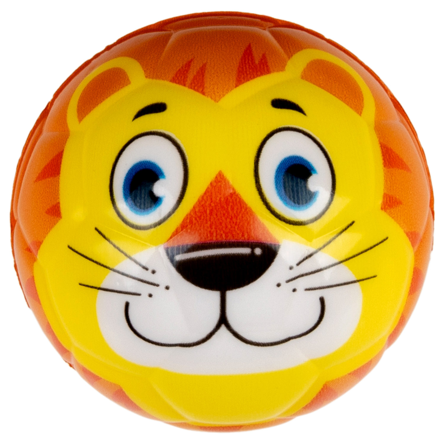 1toy мячик суперэластичный PU рифленый "Зверята" 6,3 см, дб 12 штук