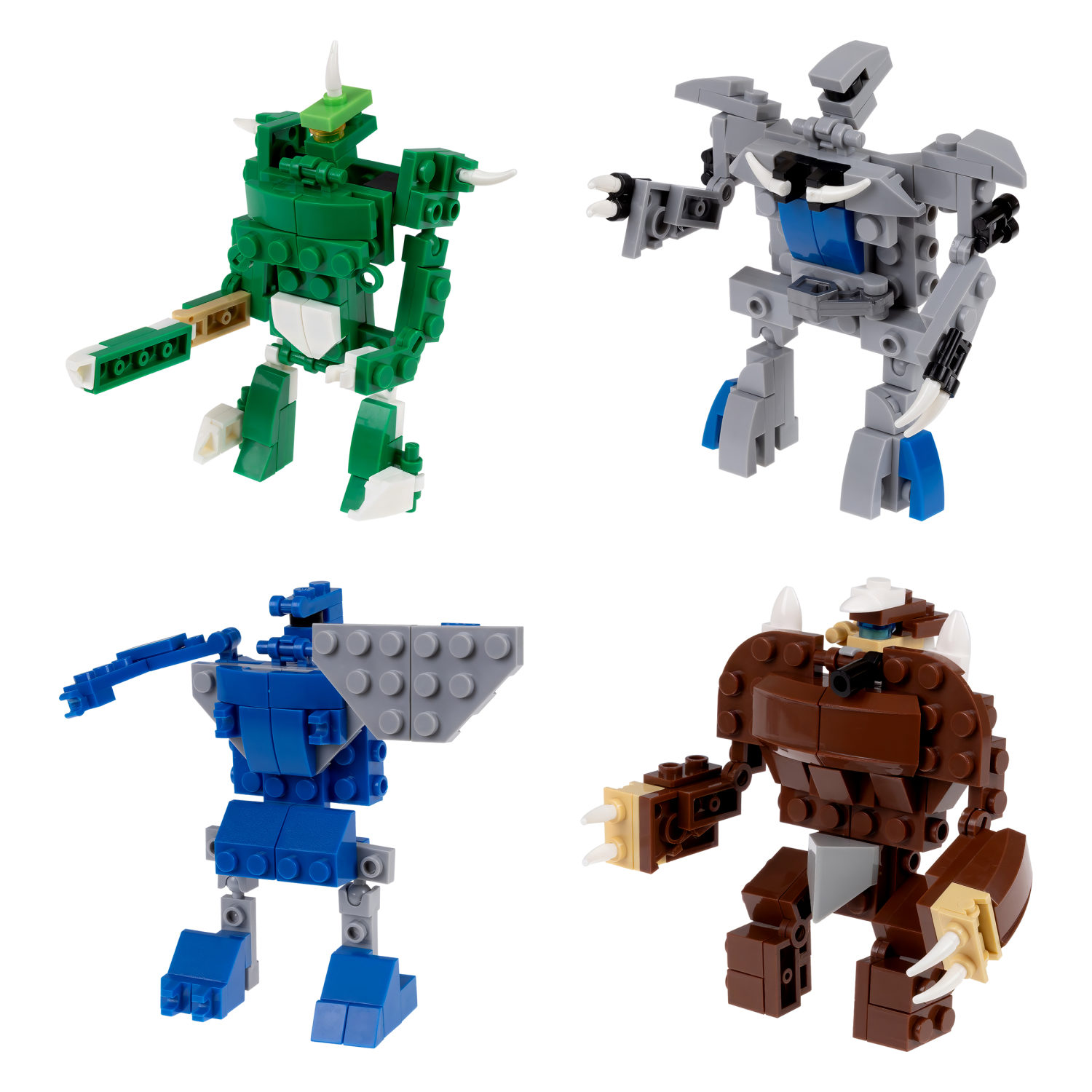 Конструктор 1TOY Blockformers "Динозавры-Трансформеры" 2 в 1, 4 вида