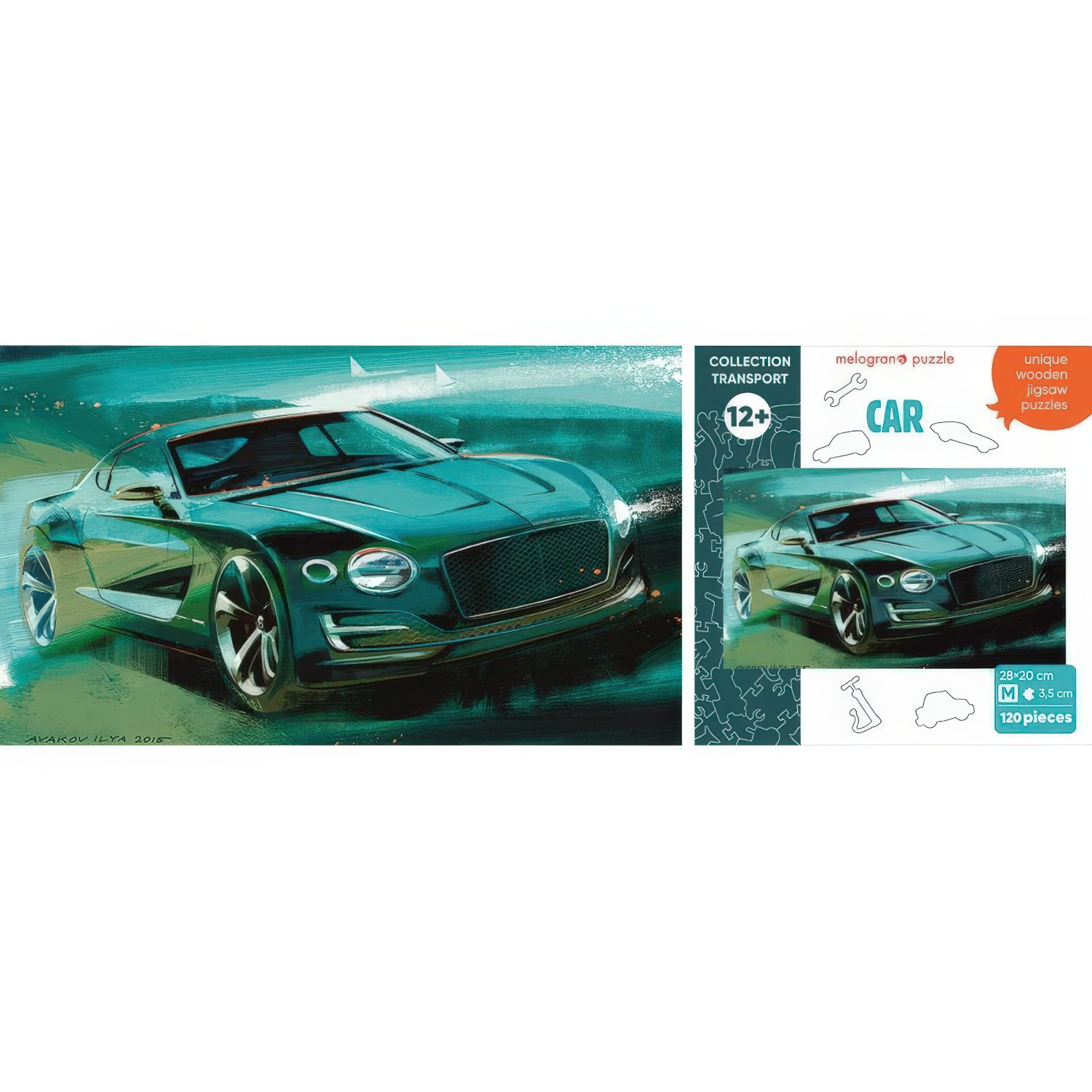 Деревянные пазлы Collection Transport Авто модное, 100 деталей, 34х20 см