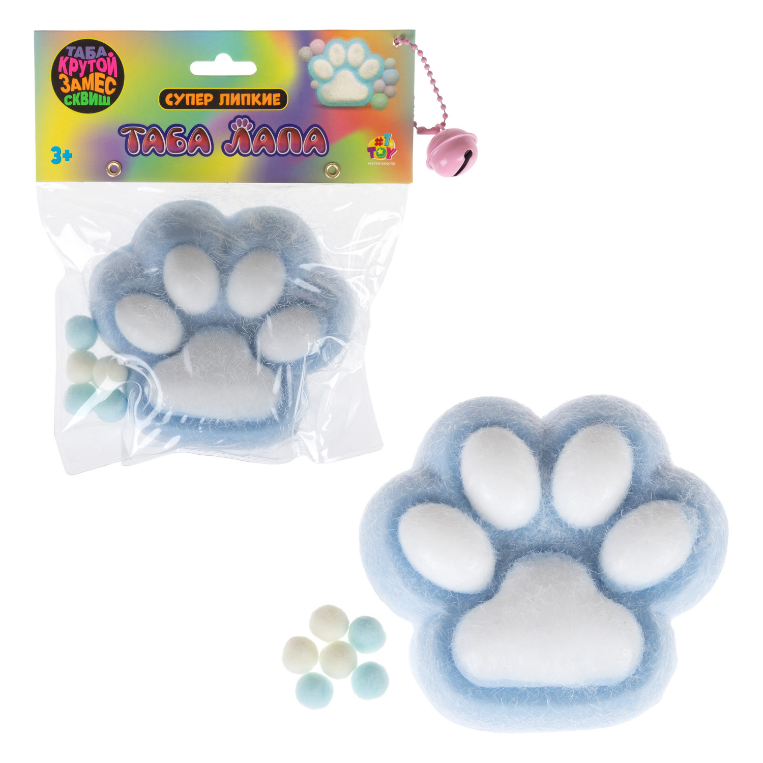 Таба лапа пушистая 1TOY Крутой замес, 11х4 см, в ассортименте