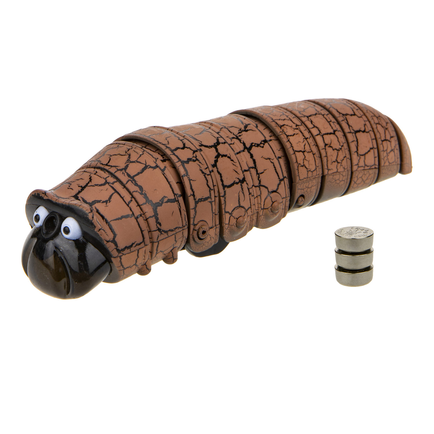 1TOY Игрушка Робо-Гусеница (коричневая) 
(3хAG13 входят в компл),, упаковка 13,5*12*9