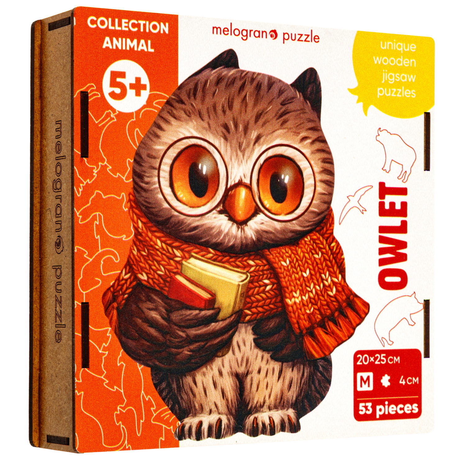 Пазлы Collection Animals Совенок ученик, 53 детали