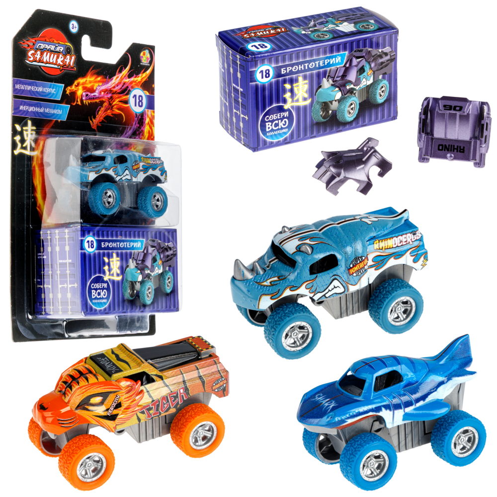 Машинка игрушечная 1TOY Драйв Монстр-трак Ультра, инерционный, 8,5 см, цвет в ассортименте