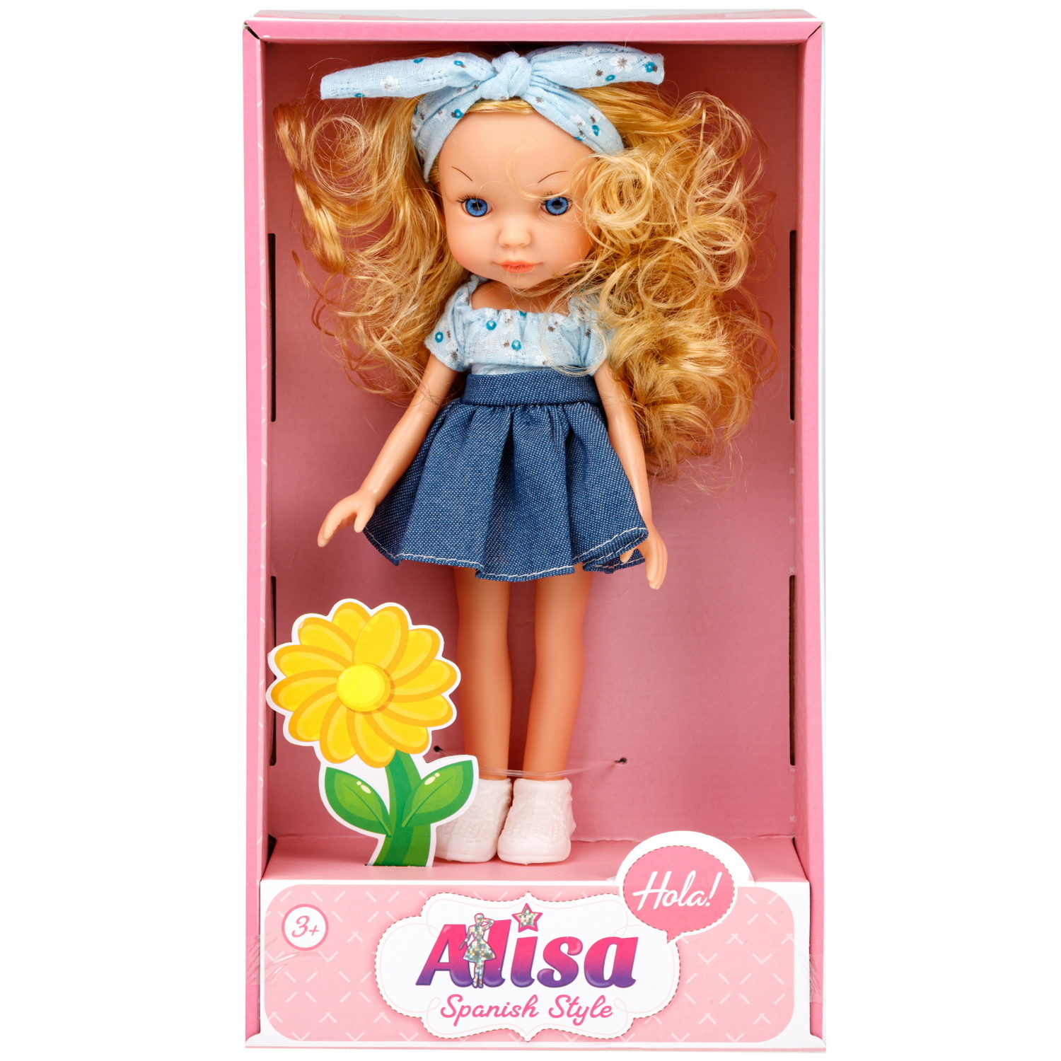 Кукла для девочки 1TOY Alisa испанский стиль, блондинка с длинными волосами, маленькая, 23 см