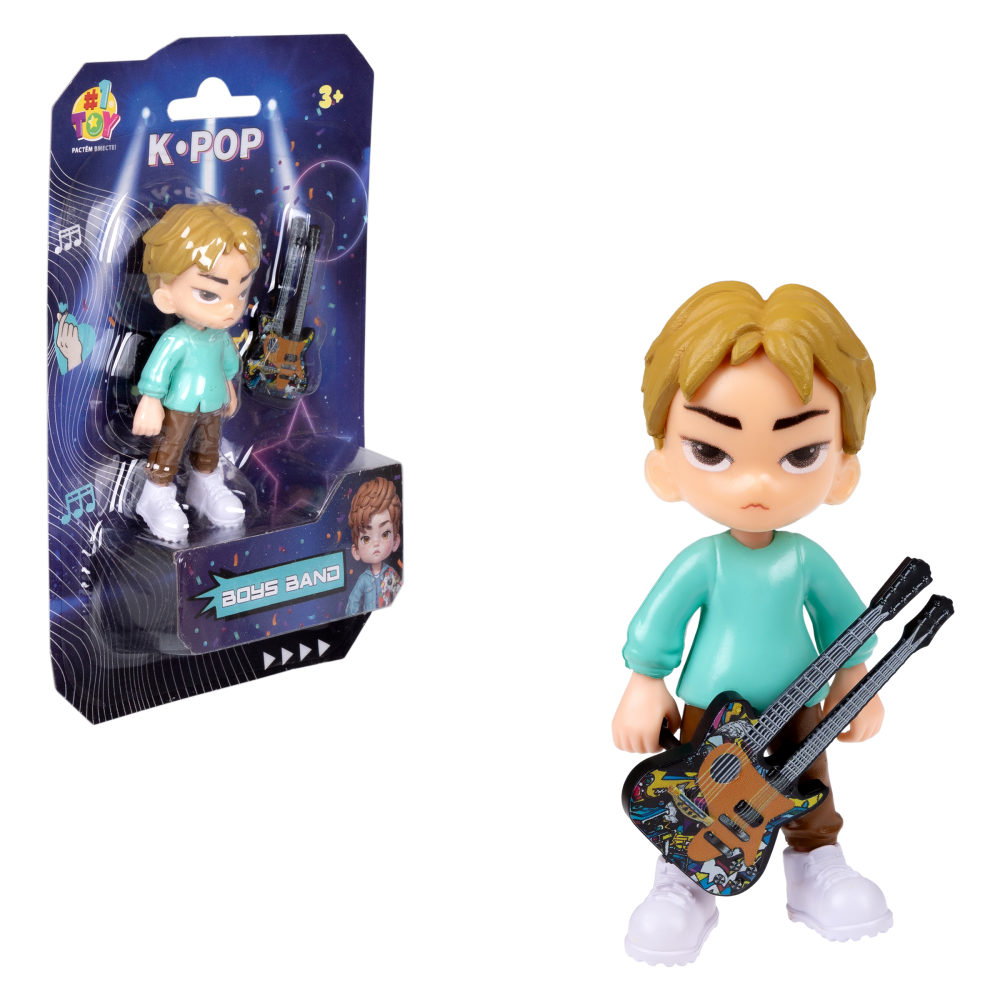 Кукла для девочки 1TOY K-POP Boys band с музыкальными инструментами, маленькая фигурка аниме 