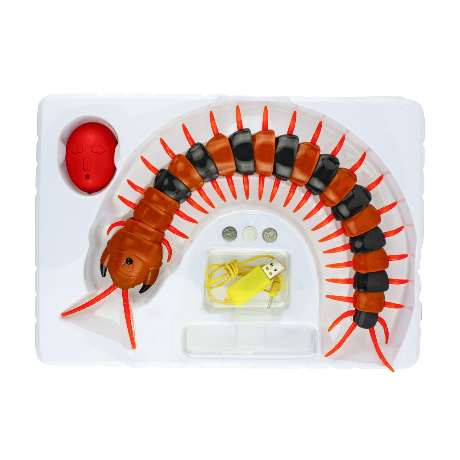 Интерактивная игрушка на пульте управления 1TOY Гигантская сколопендра со световыми эффектами