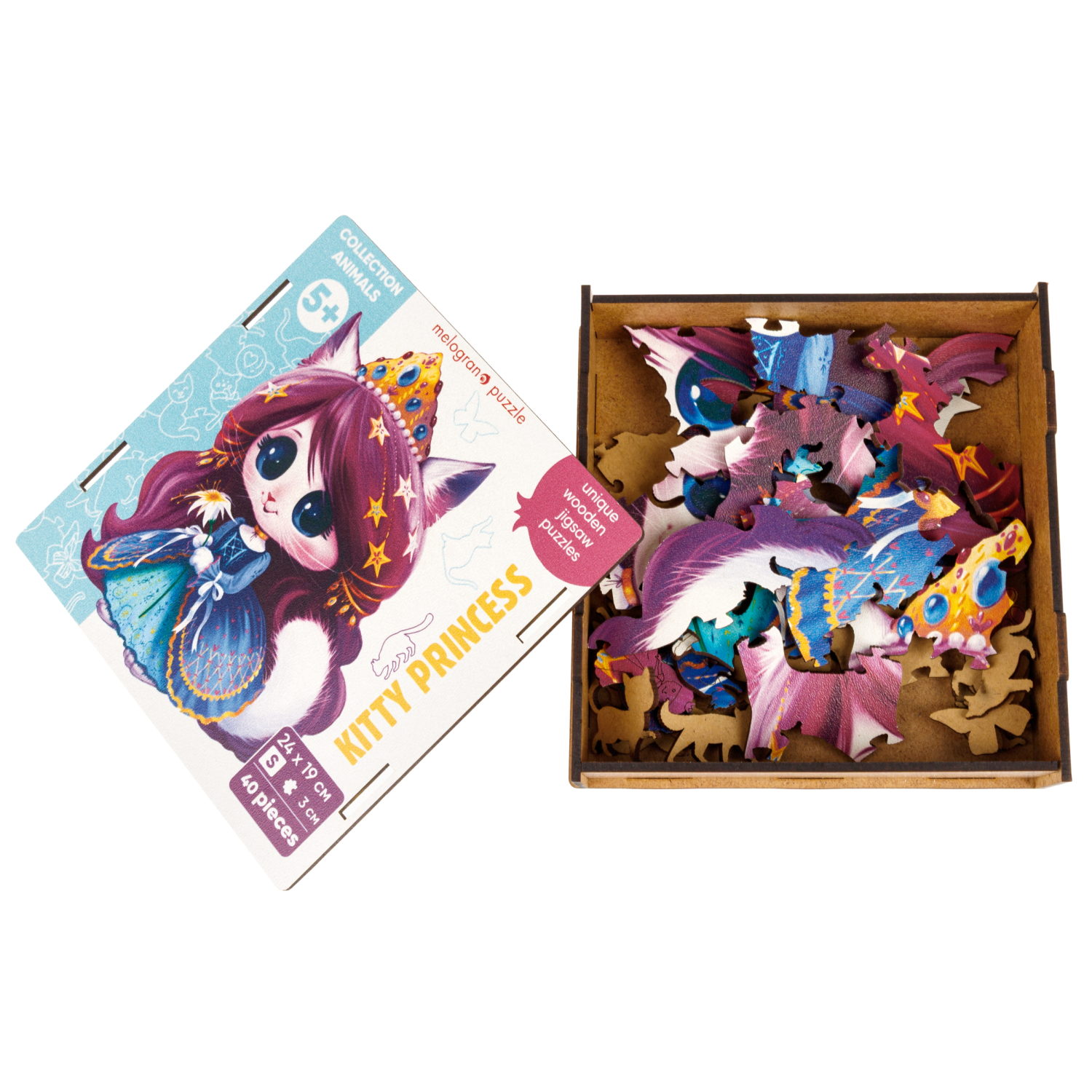 Деревянные пазлы Collection Animals Принцесса Кэйти, 40 деталей