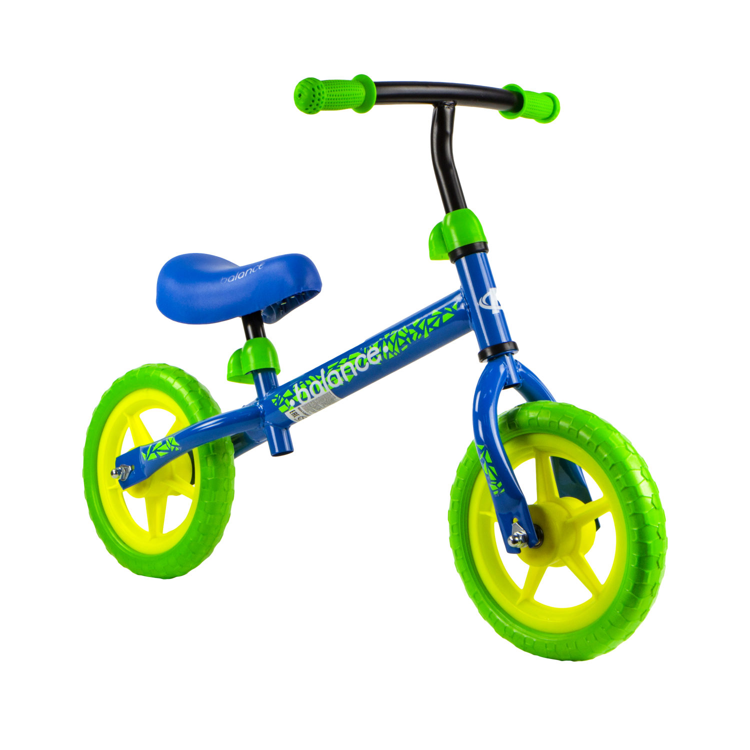 Беговел Navigator, колеса 10", стальная рама, пластиковые обода, EVA покрышки, втулки с подшипниками