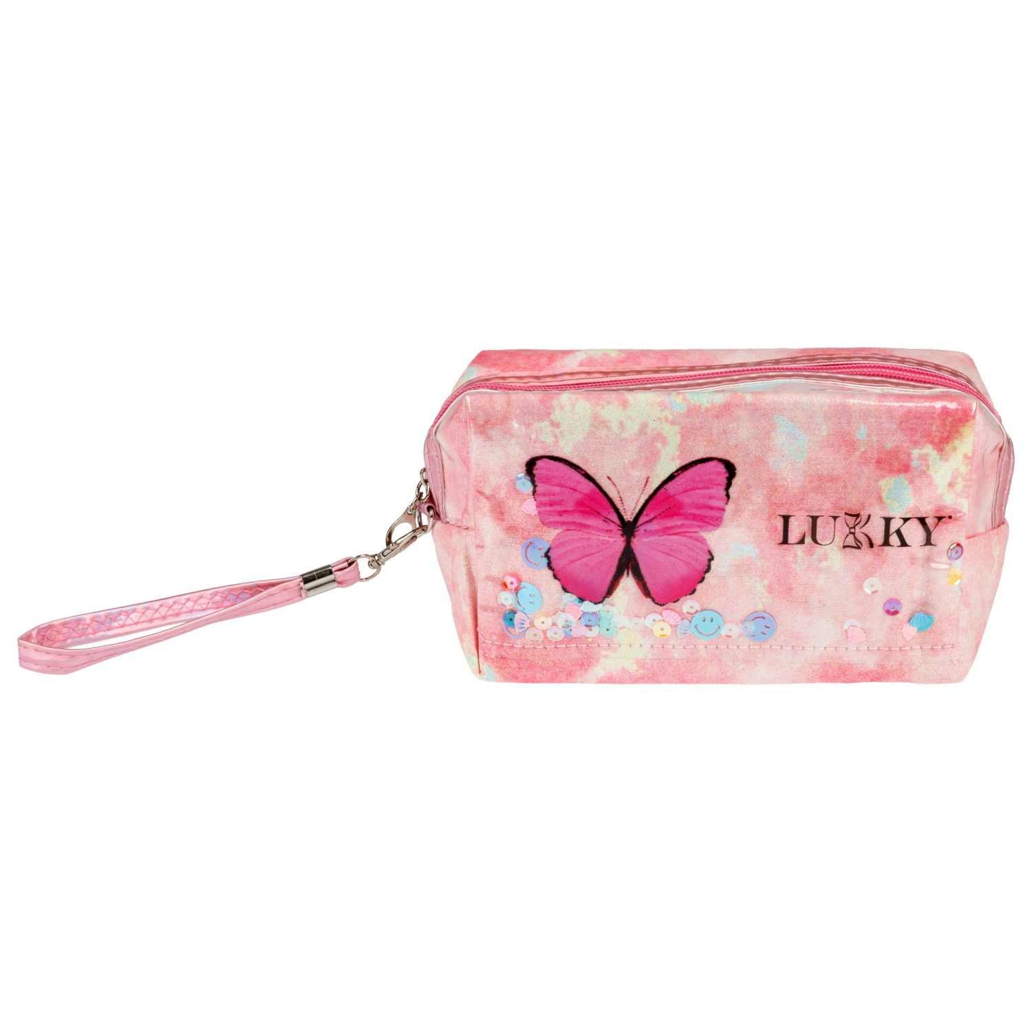 Косметичка с подвижными блёстками Lukky Butterfly Style, 18*10*8 см