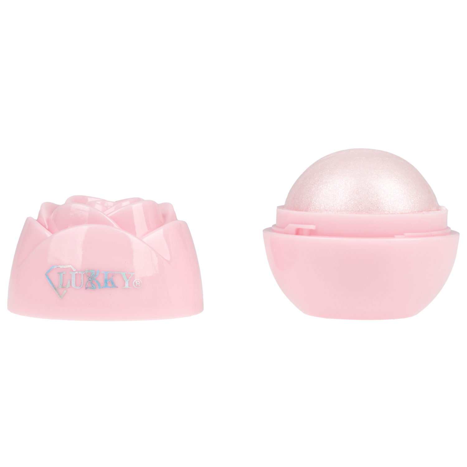 Бальзам-яйцо для губ с блёстками Lukky Diamond Rose, Розовая нежность, с ароматом,8 г