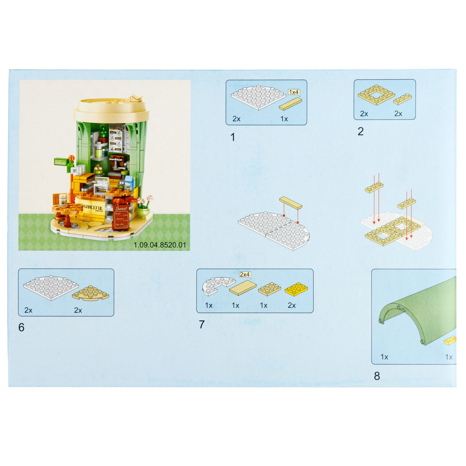 Конструктор 1TOY Blockformers  "Кофейня", со светом, 268 деталей