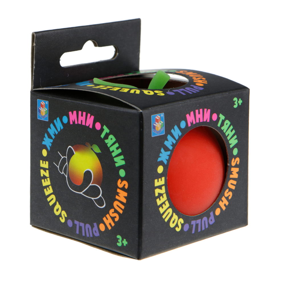 Антистресс-игрушка для рук 1TOY Крутой замес Яблоко, красное, 6,5 см
