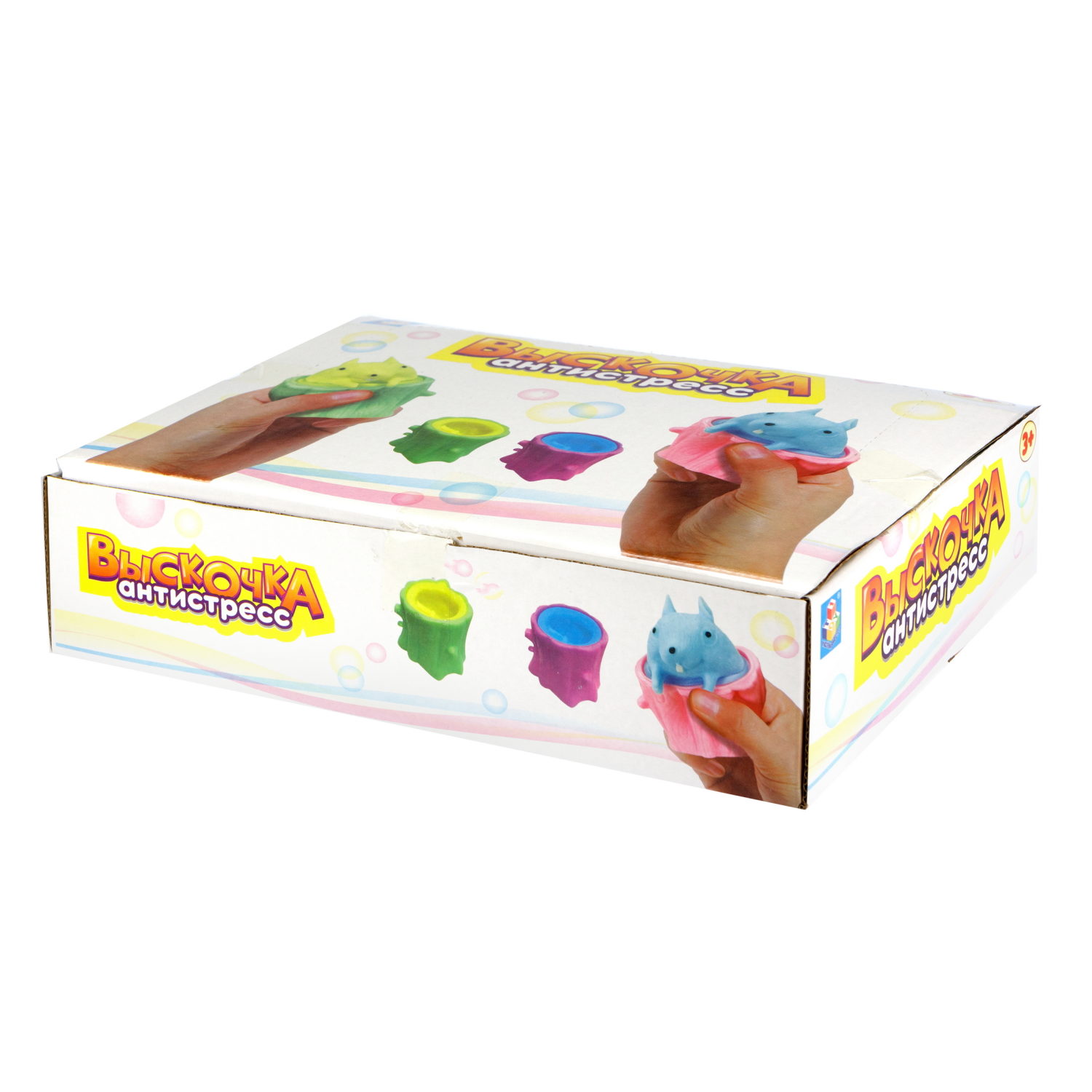 1Toy Жмяка "Выскочка. Бурундук" 5х6х7 см, 12 шт. в д/б