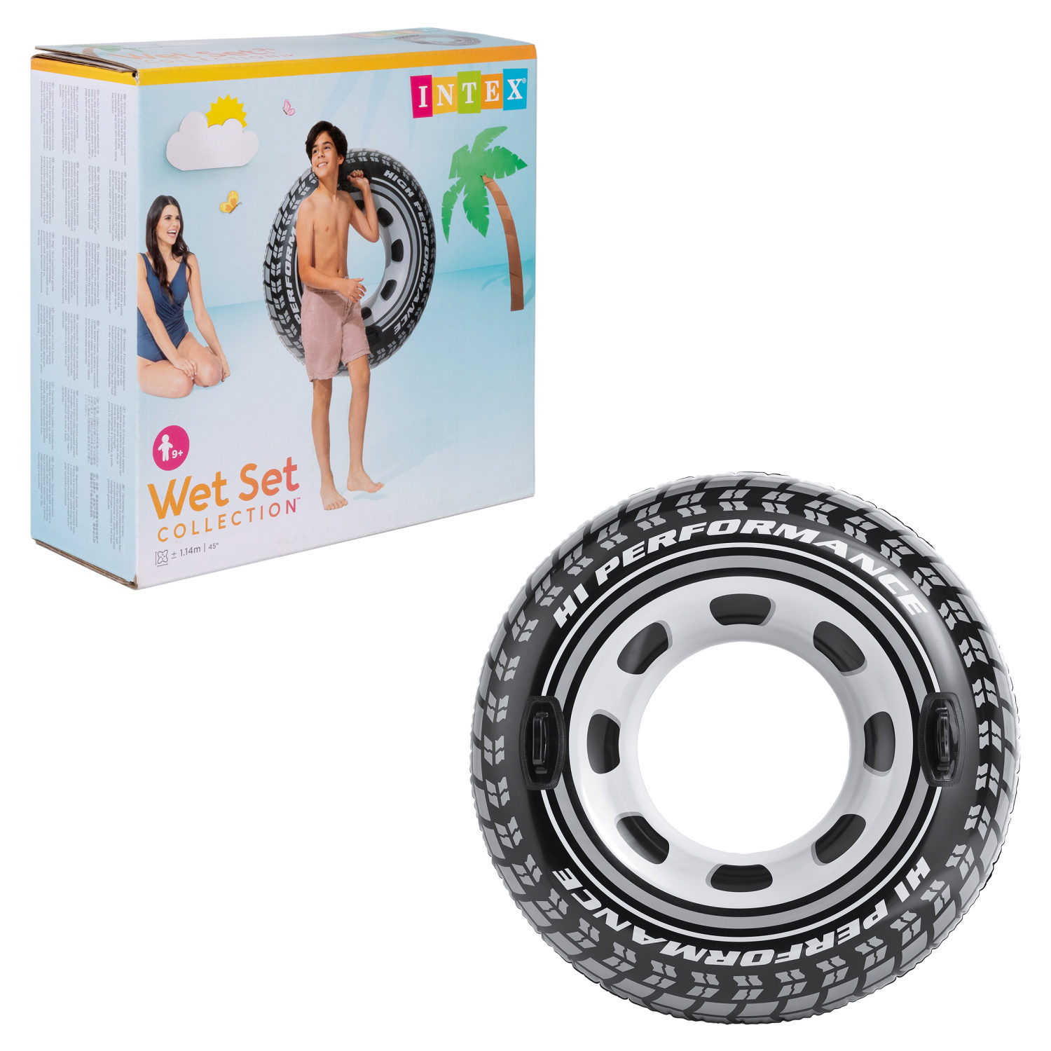 Круг для плавания Intex Колесо, для детей, подростков, 114 см