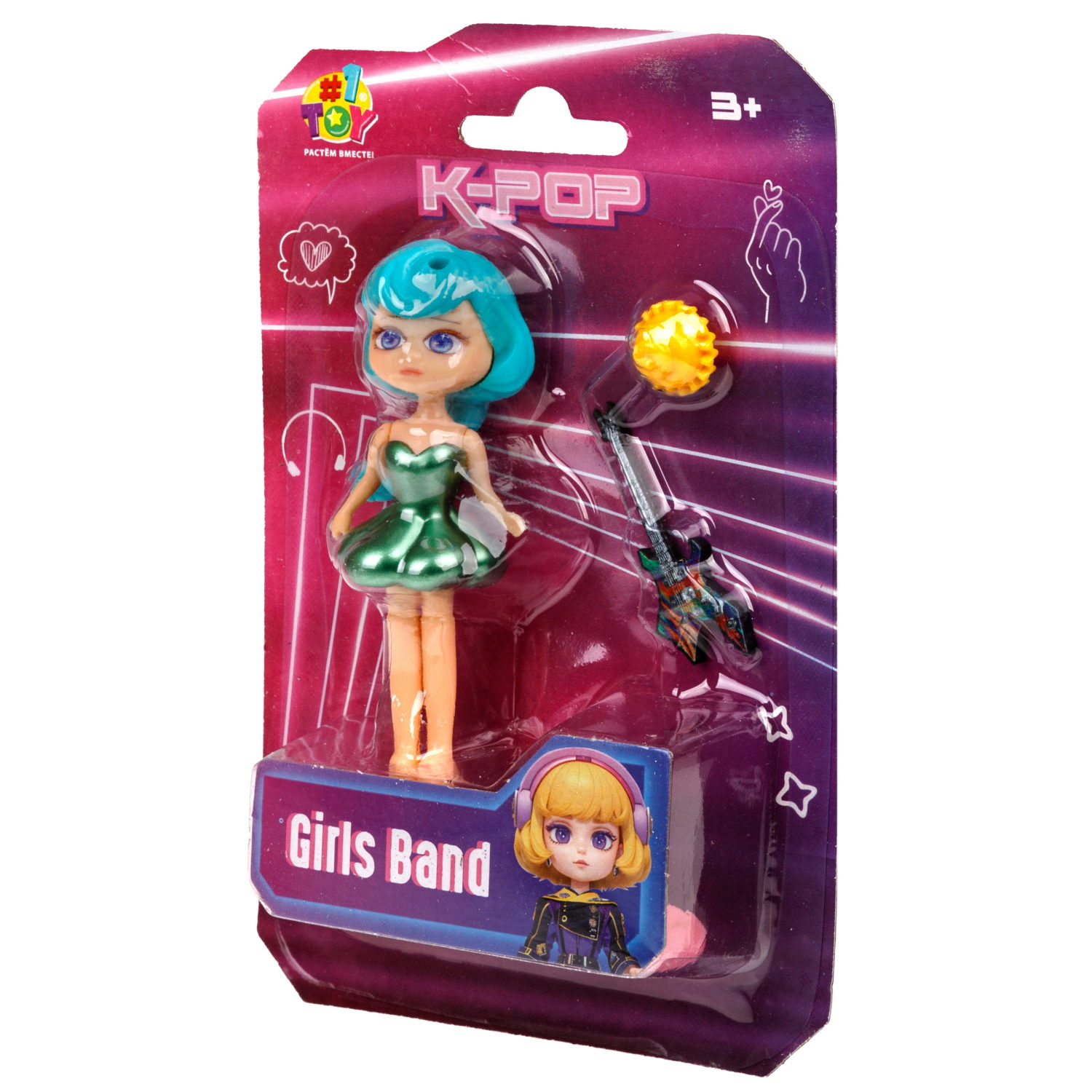 Кукла 1TOY K-POP Girls band с музыкальными инструментами, 30 видов в ассортименте