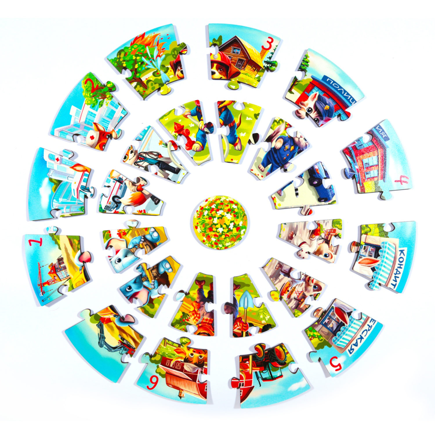 Деревянные пазлы Collection Animation Профессии, 25 деталей, D27см, 3+